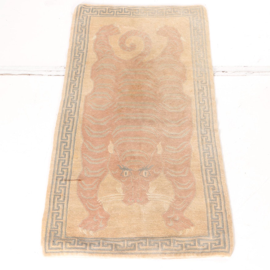 Hand-Knotted Tibetan "Tiger" Area Rug