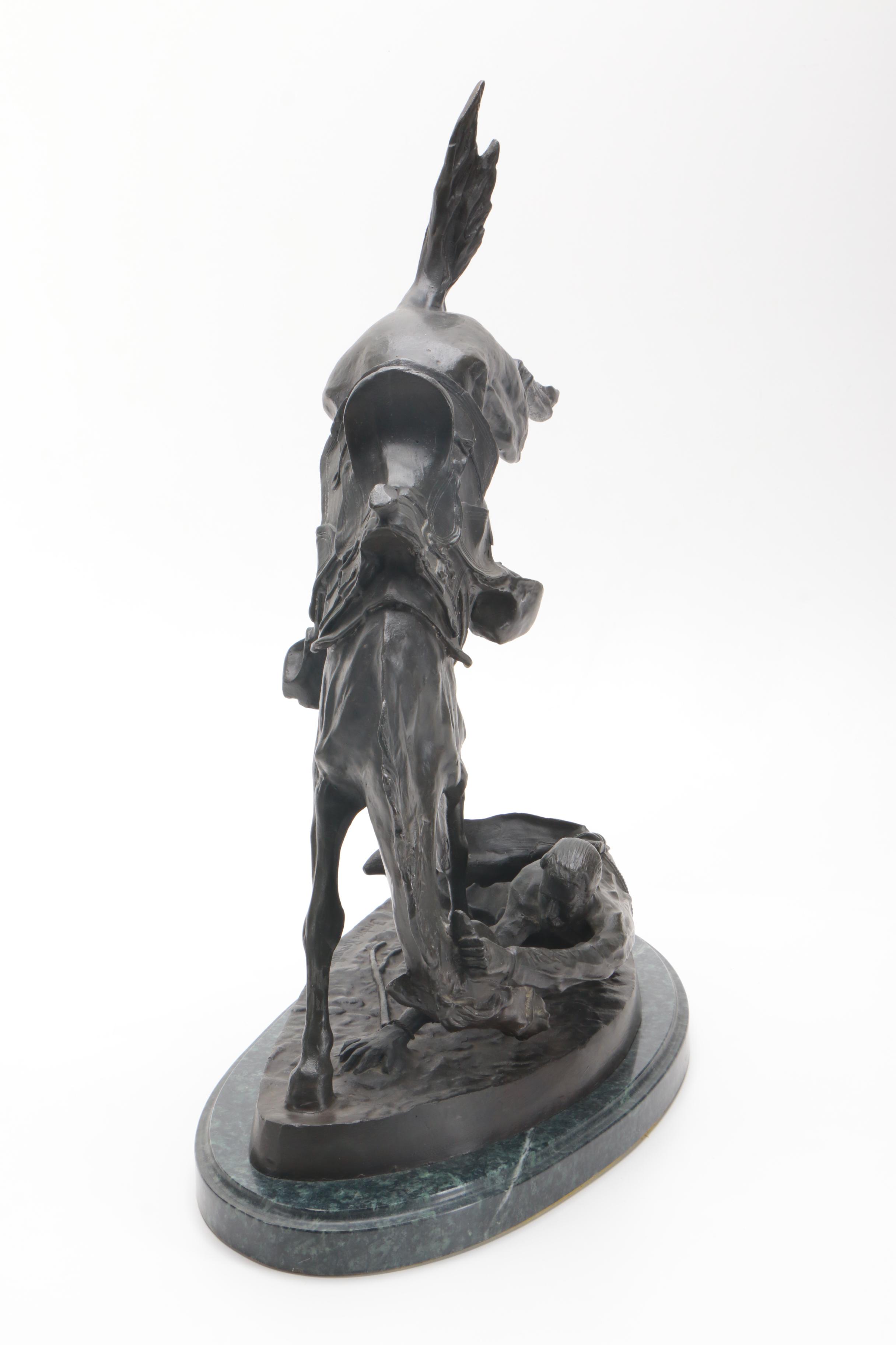 Bronze Sculpture After Frederic Remington "Wicked Pony"