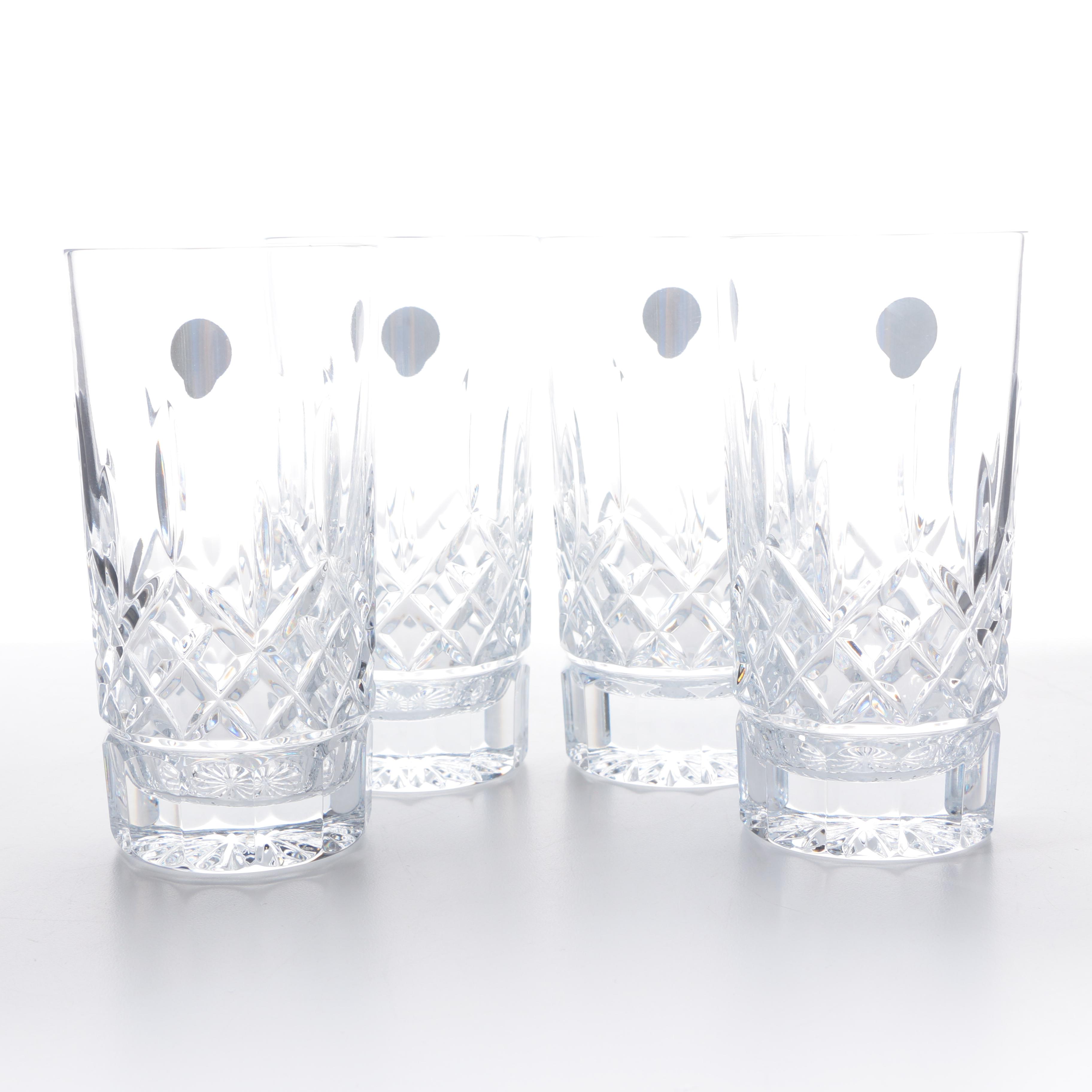 Set of Four Waterford "Lismore" 12oz Highball Glasses