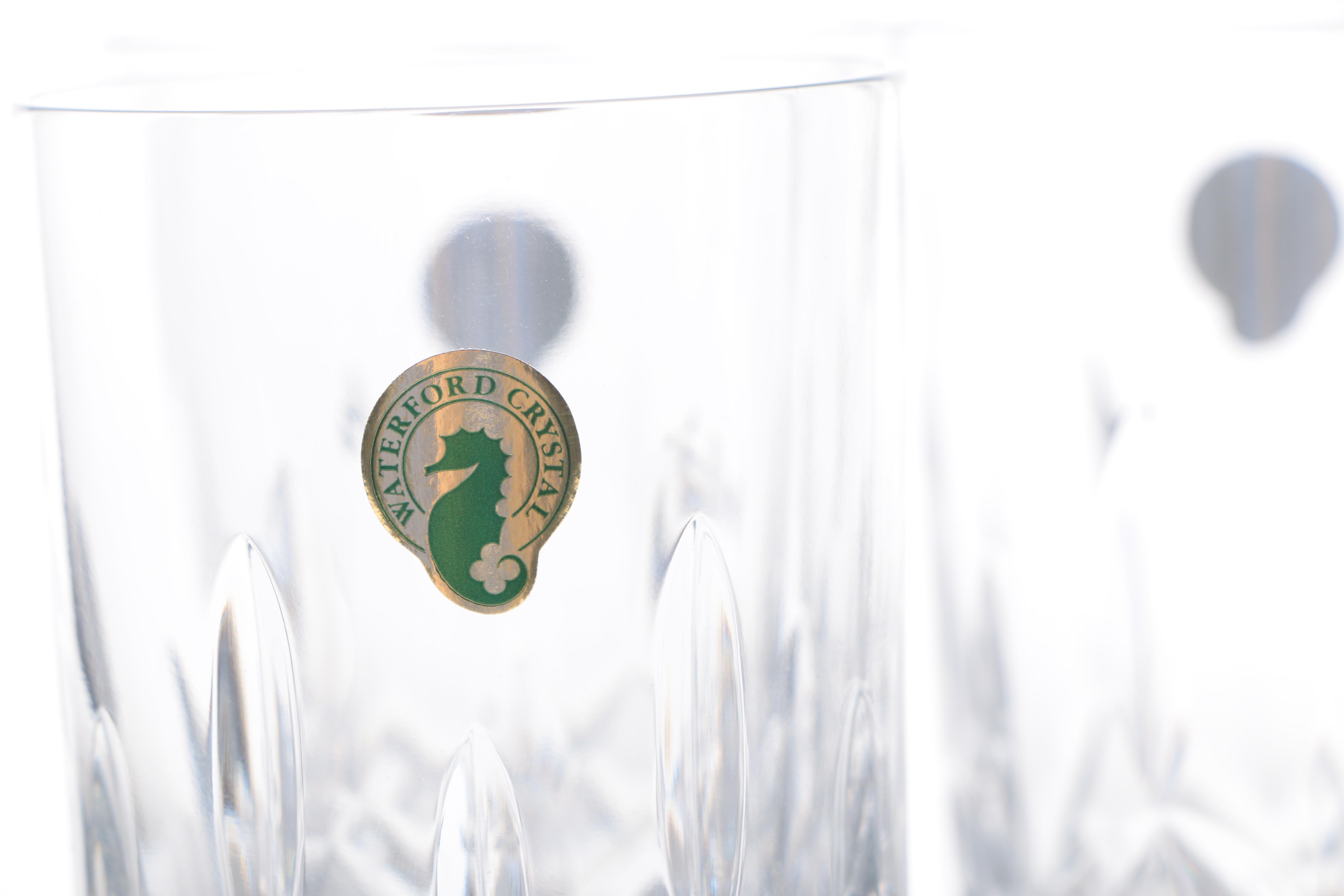 Set of Four Waterford "Lismore" 12oz Highball Glasses