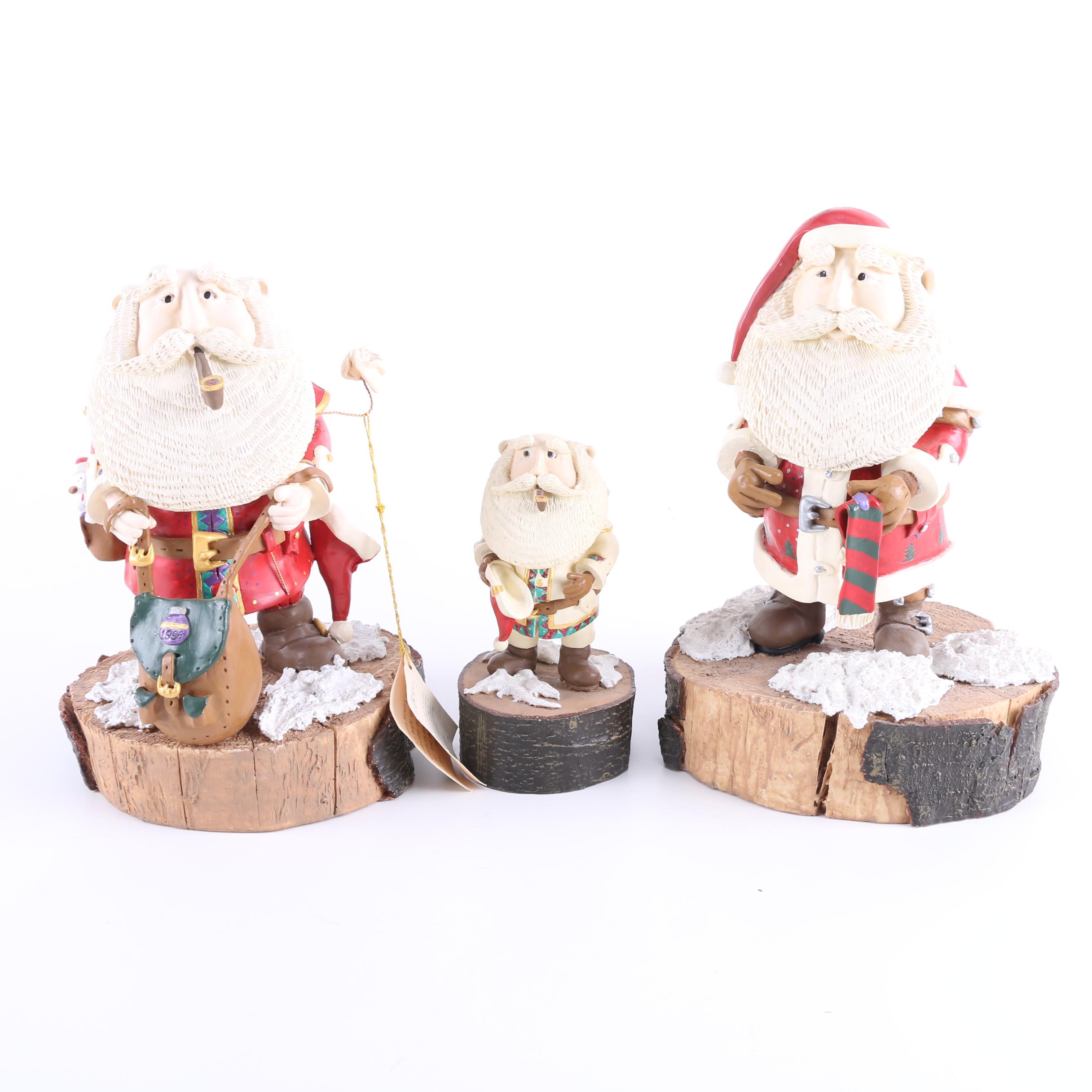 Collection of "Just Believe" Santa Figurines