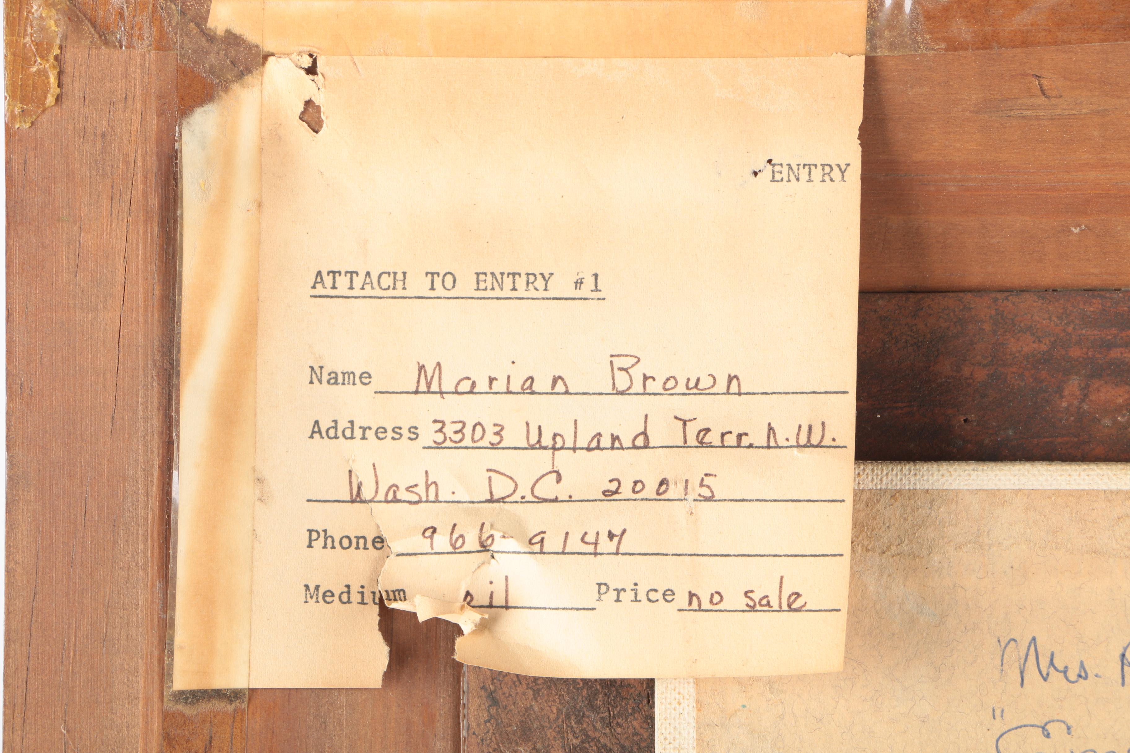 Marian Brown Oil Paintings on Canvas Board "Debut" and "Emergence"