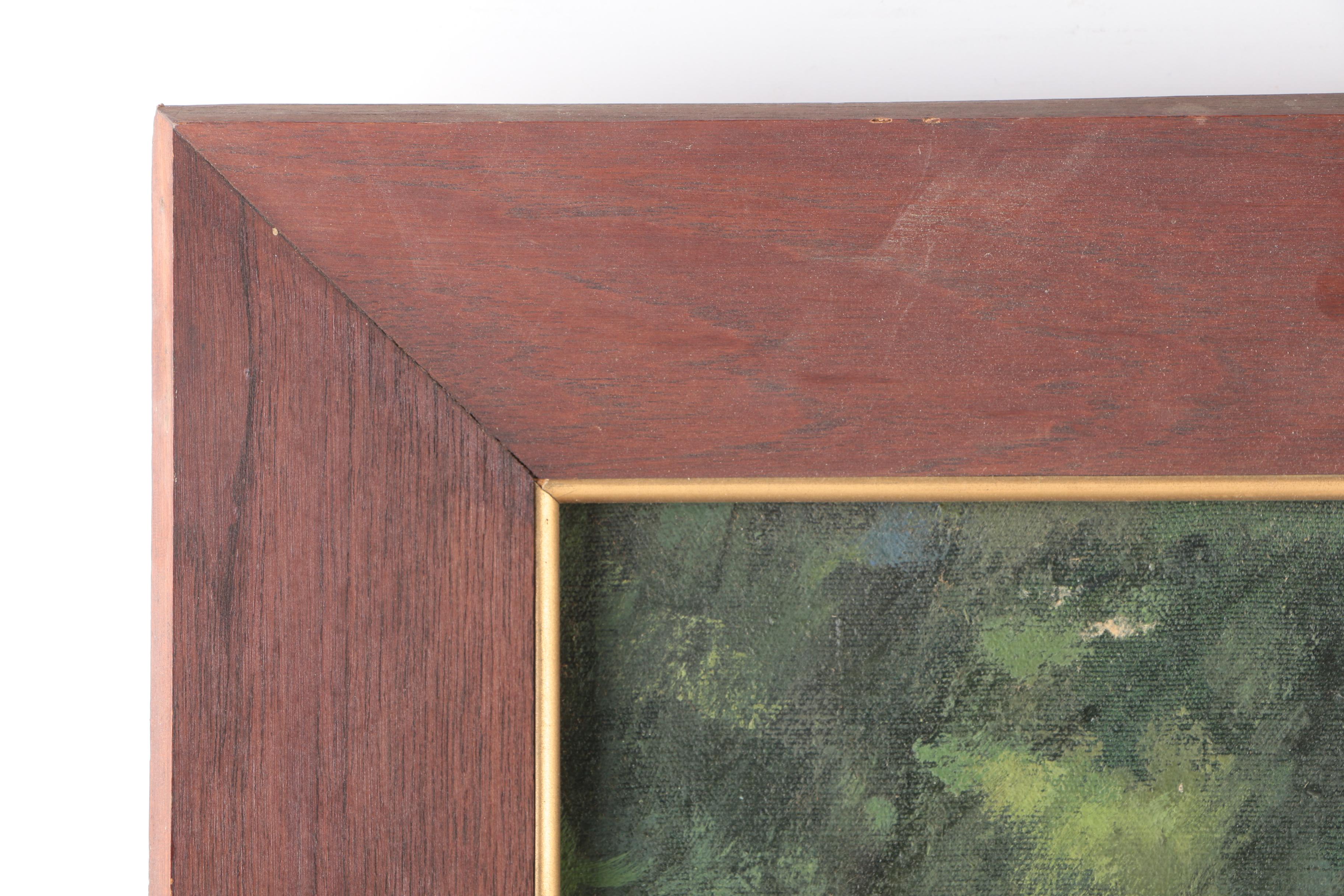 Oil Painting on Canvas of a Bathing Elk