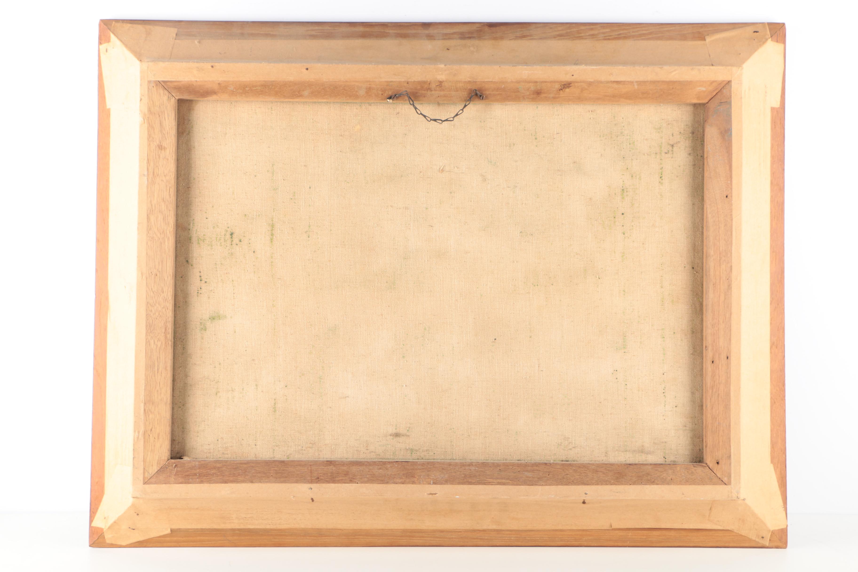 Oil Painting on Canvas of a Bathing Elk