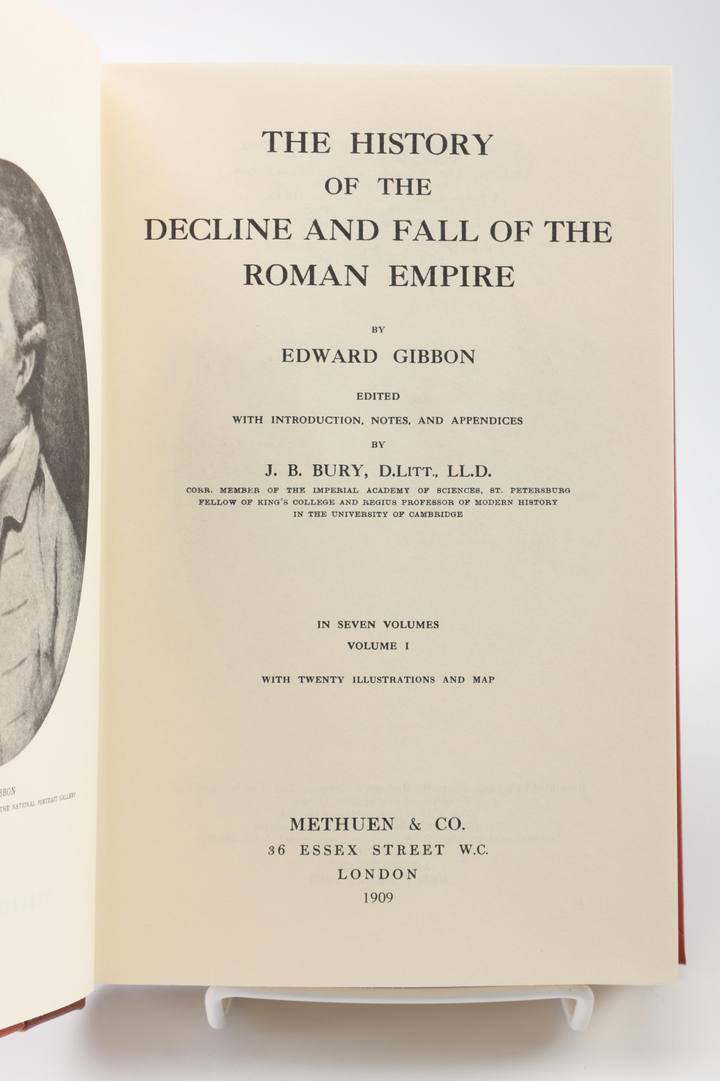 Complete Set of "The Decline and Fall of the Roman Empire" by Edward Gibbon