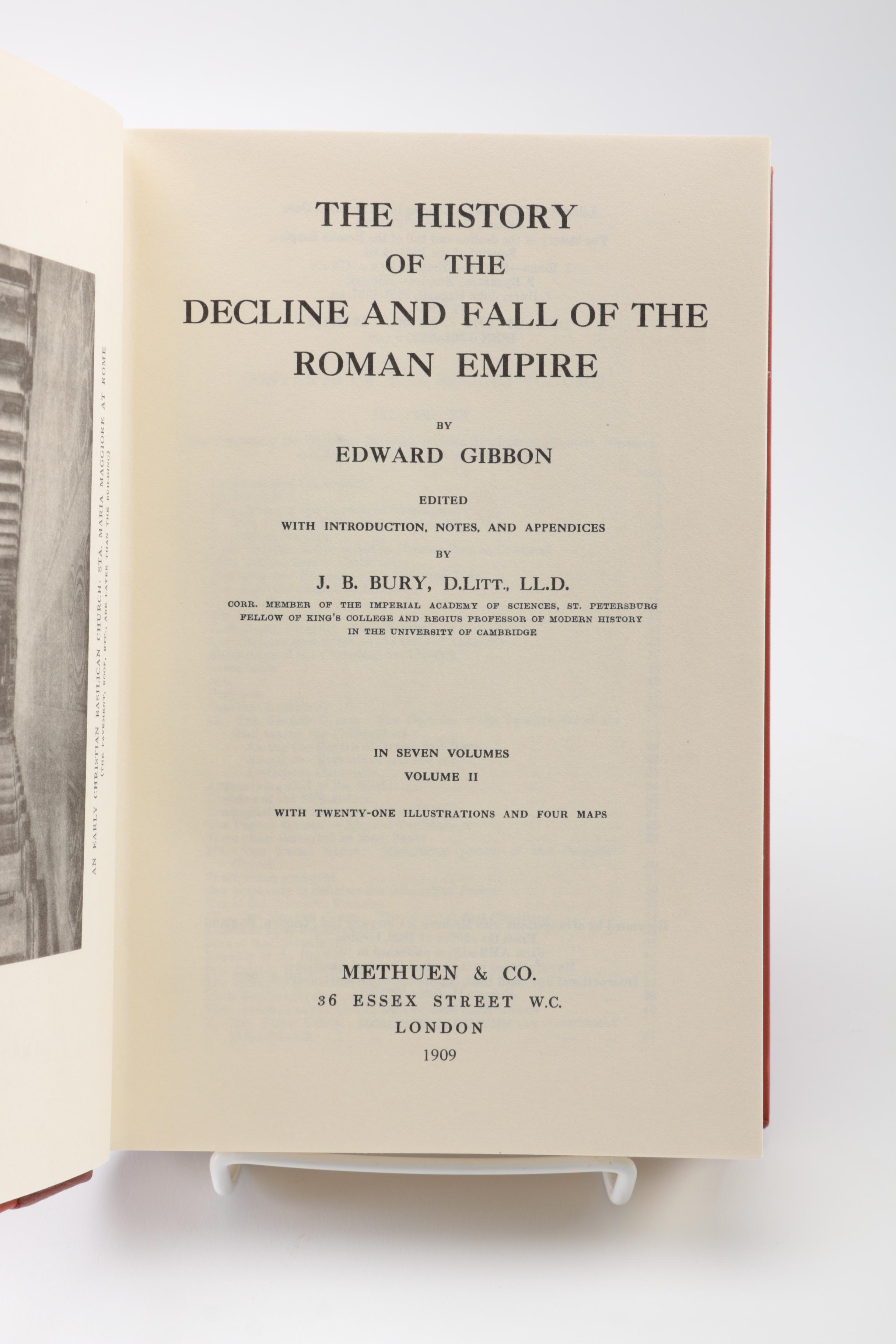 Complete Set of "The Decline and Fall of the Roman Empire" by Edward Gibbon