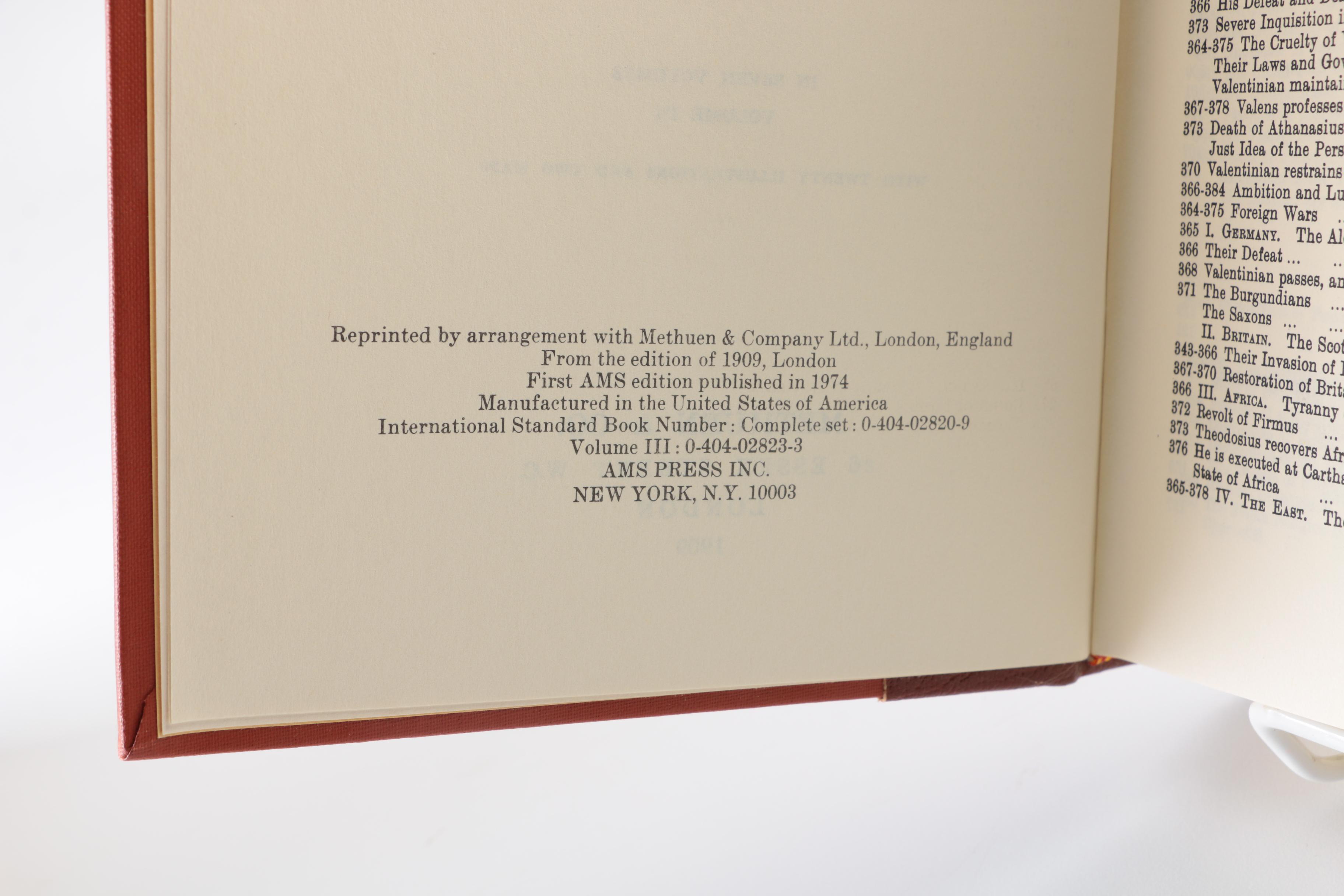 Complete Set of "The Decline and Fall of the Roman Empire" by Edward Gibbon