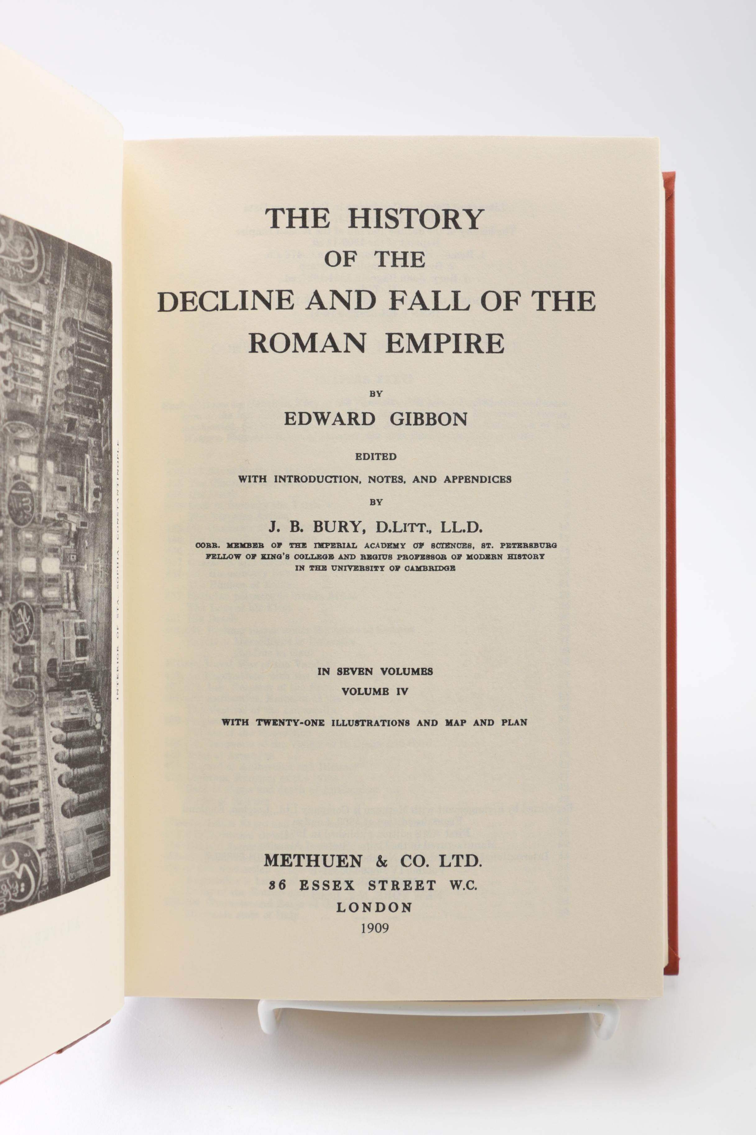 Complete Set of "The Decline and Fall of the Roman Empire" by Edward Gibbon