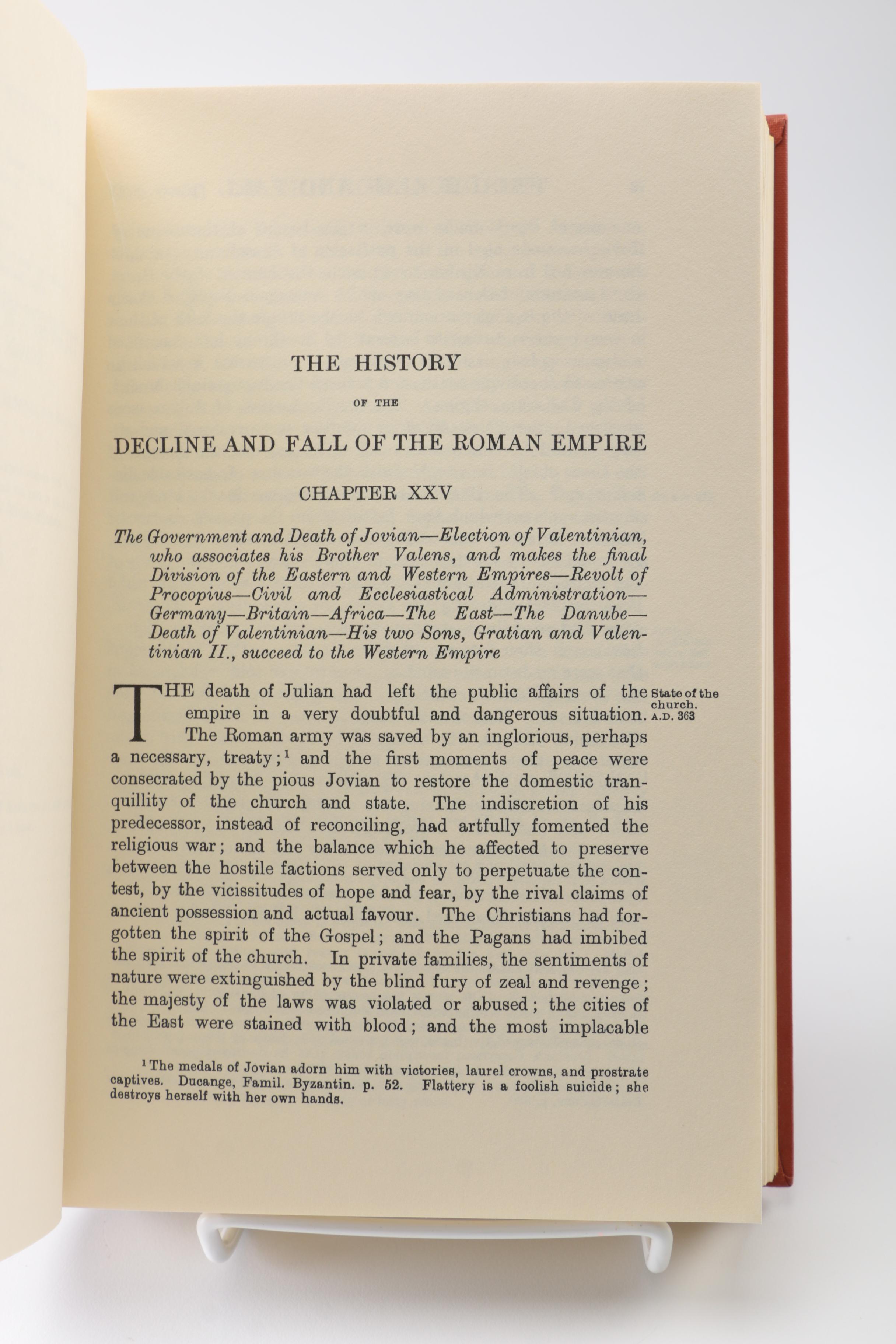 Complete Set of "The Decline and Fall of the Roman Empire" by Edward Gibbon