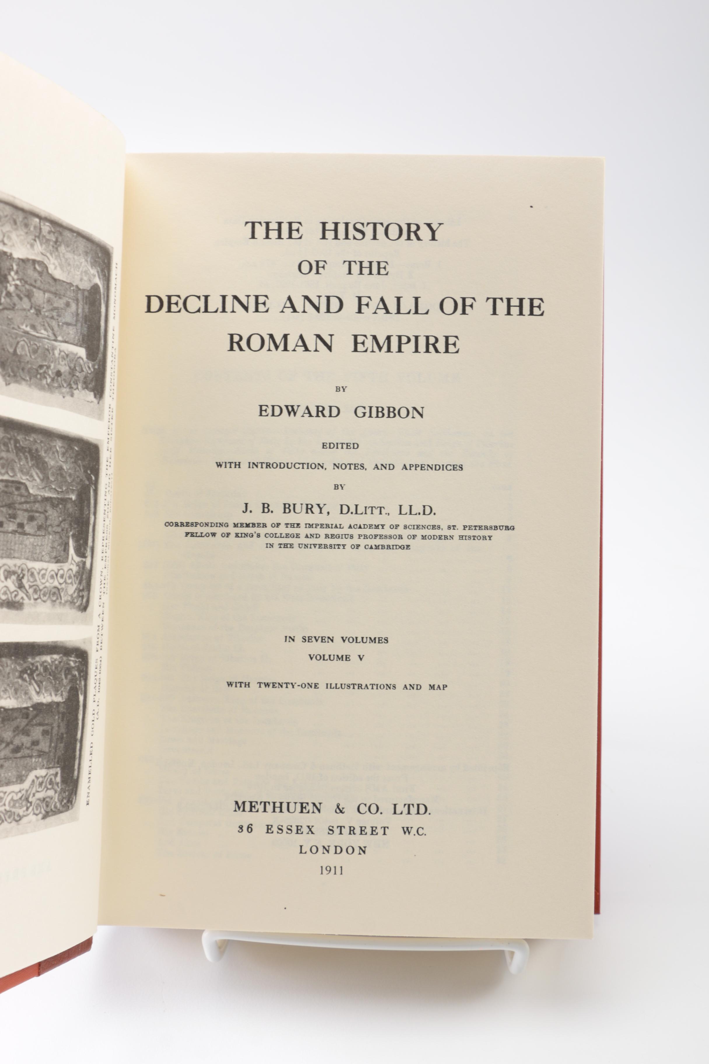 Complete Set of "The Decline and Fall of the Roman Empire" by Edward Gibbon