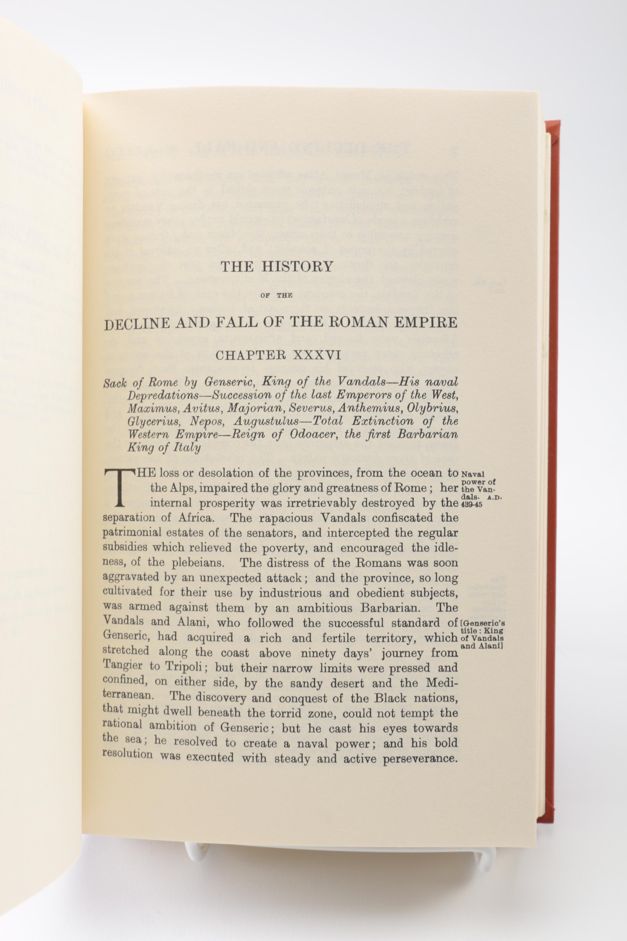 Complete Set of "The Decline and Fall of the Roman Empire" by Edward Gibbon