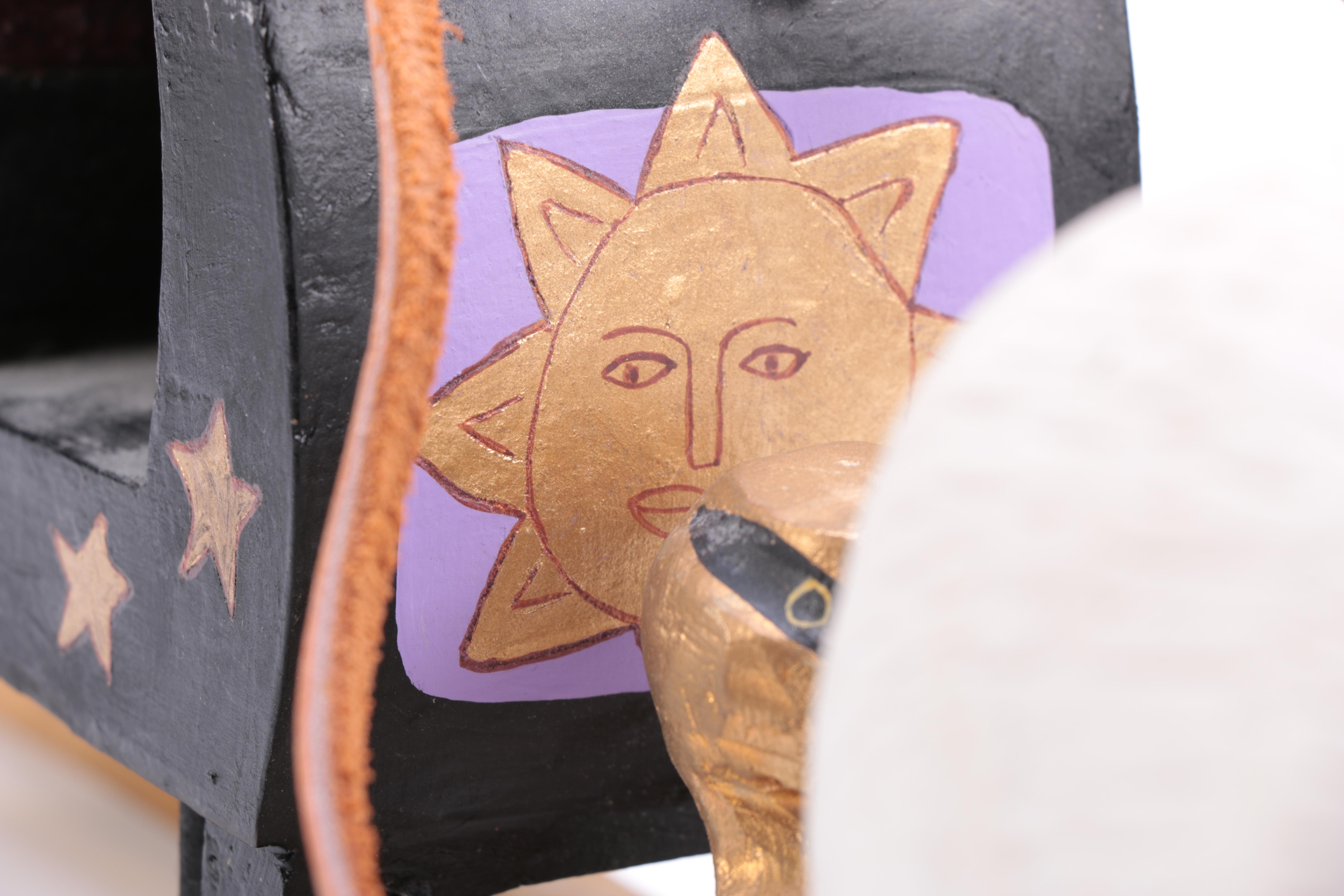 Hand-Painted Santa on Sleigh Figurine