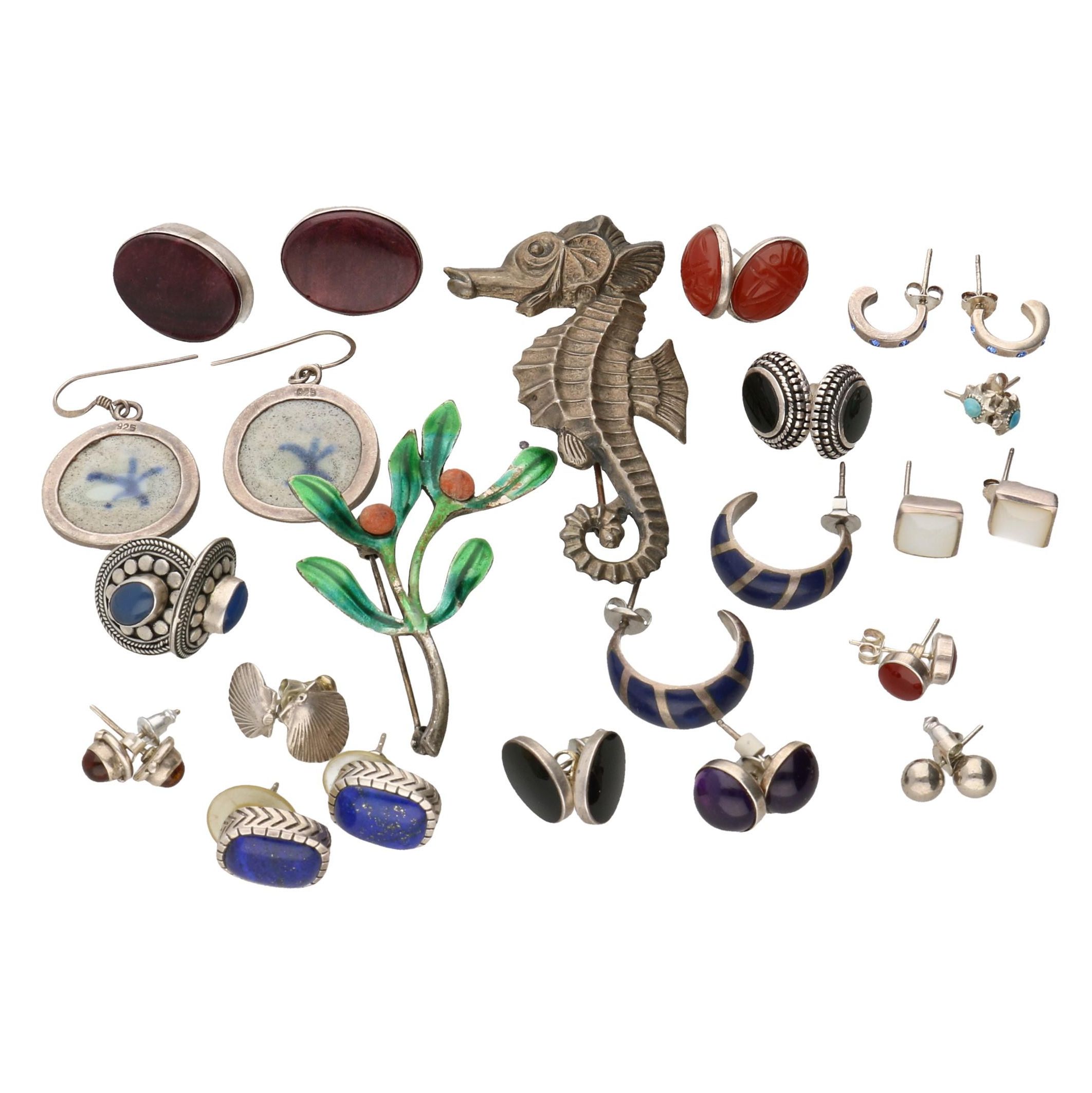 Sterling Silver Brooches and Earrings
