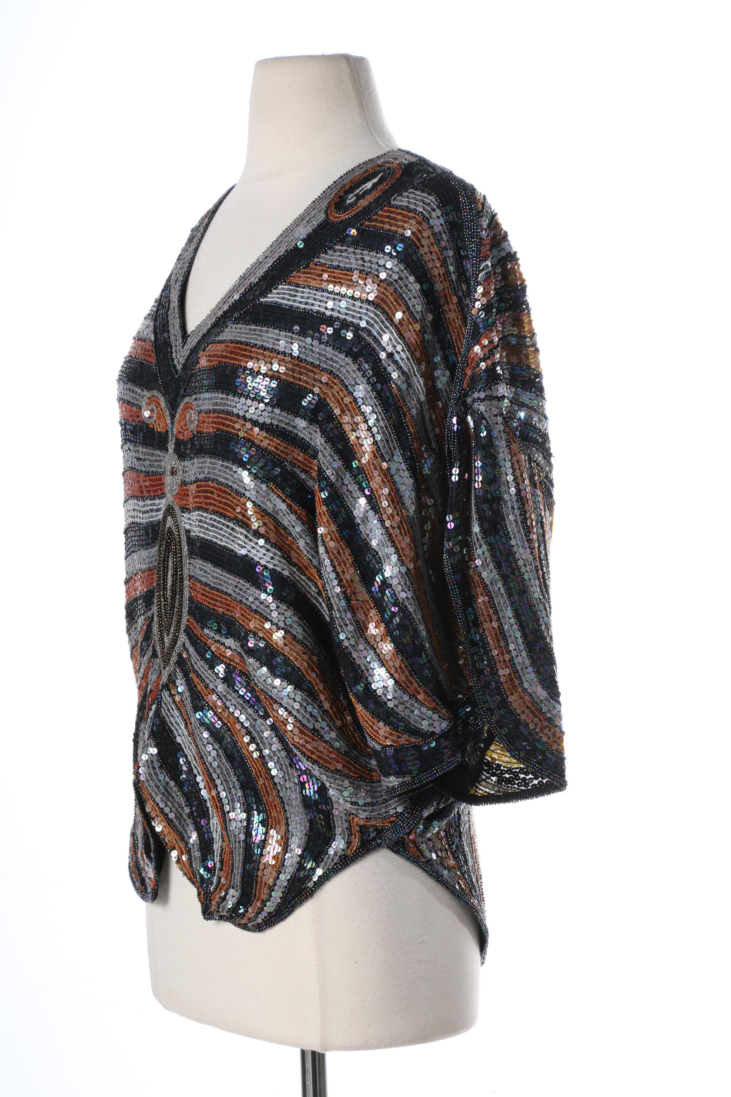 Women's Vintage Sequin Top