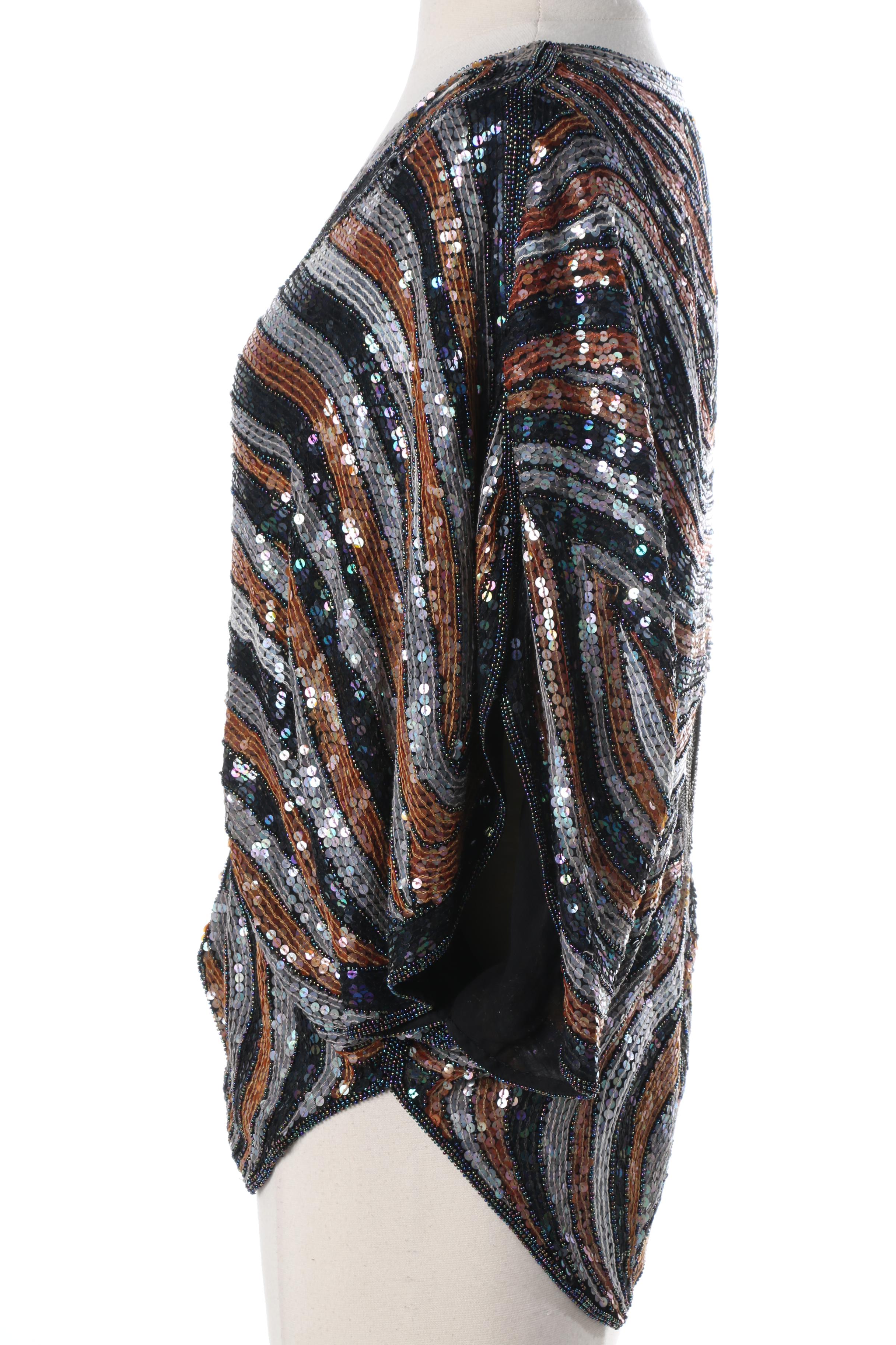 Women's Vintage Sequin Top