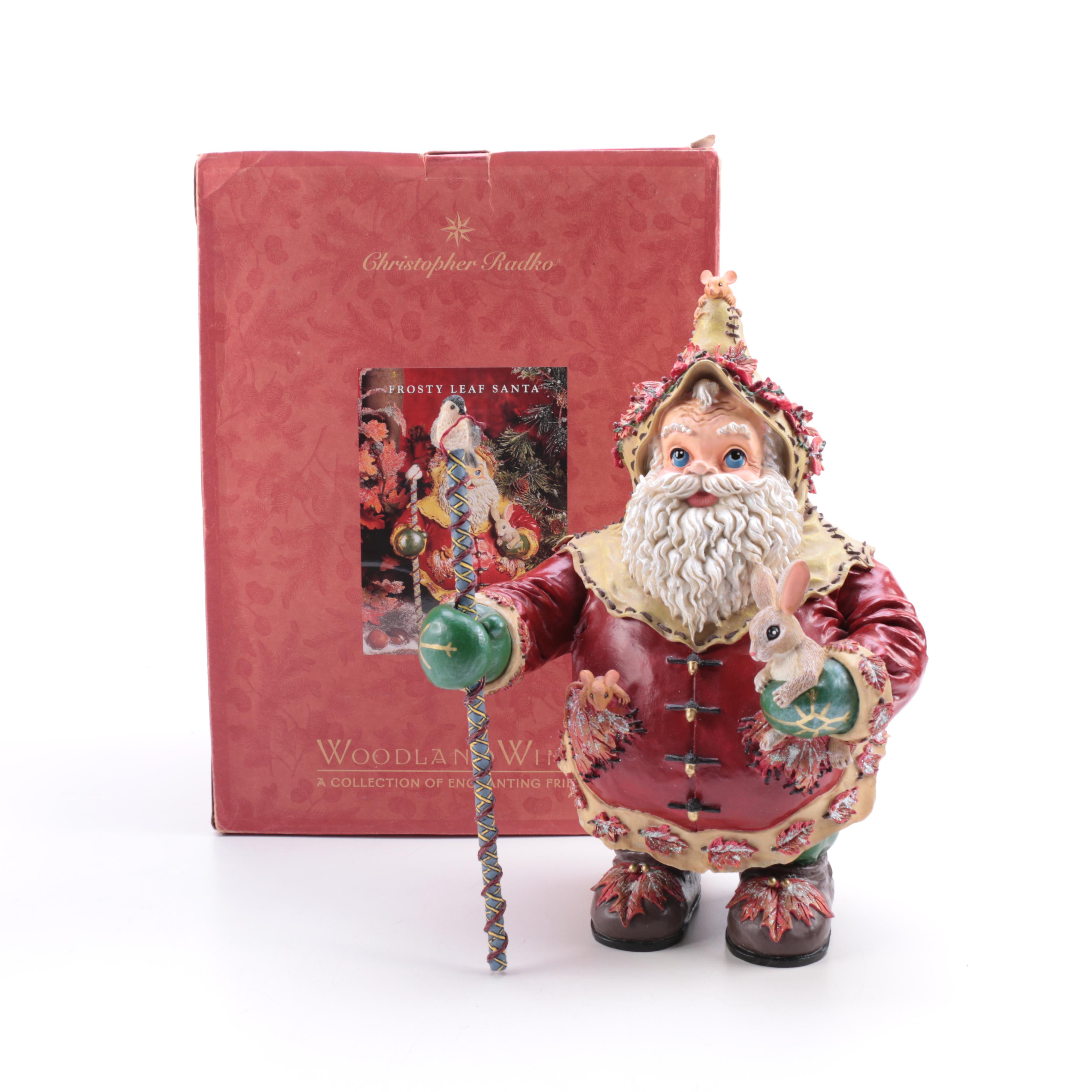 Limited Edition Christopher Radko "Frosty Leaf Santa" Figurine