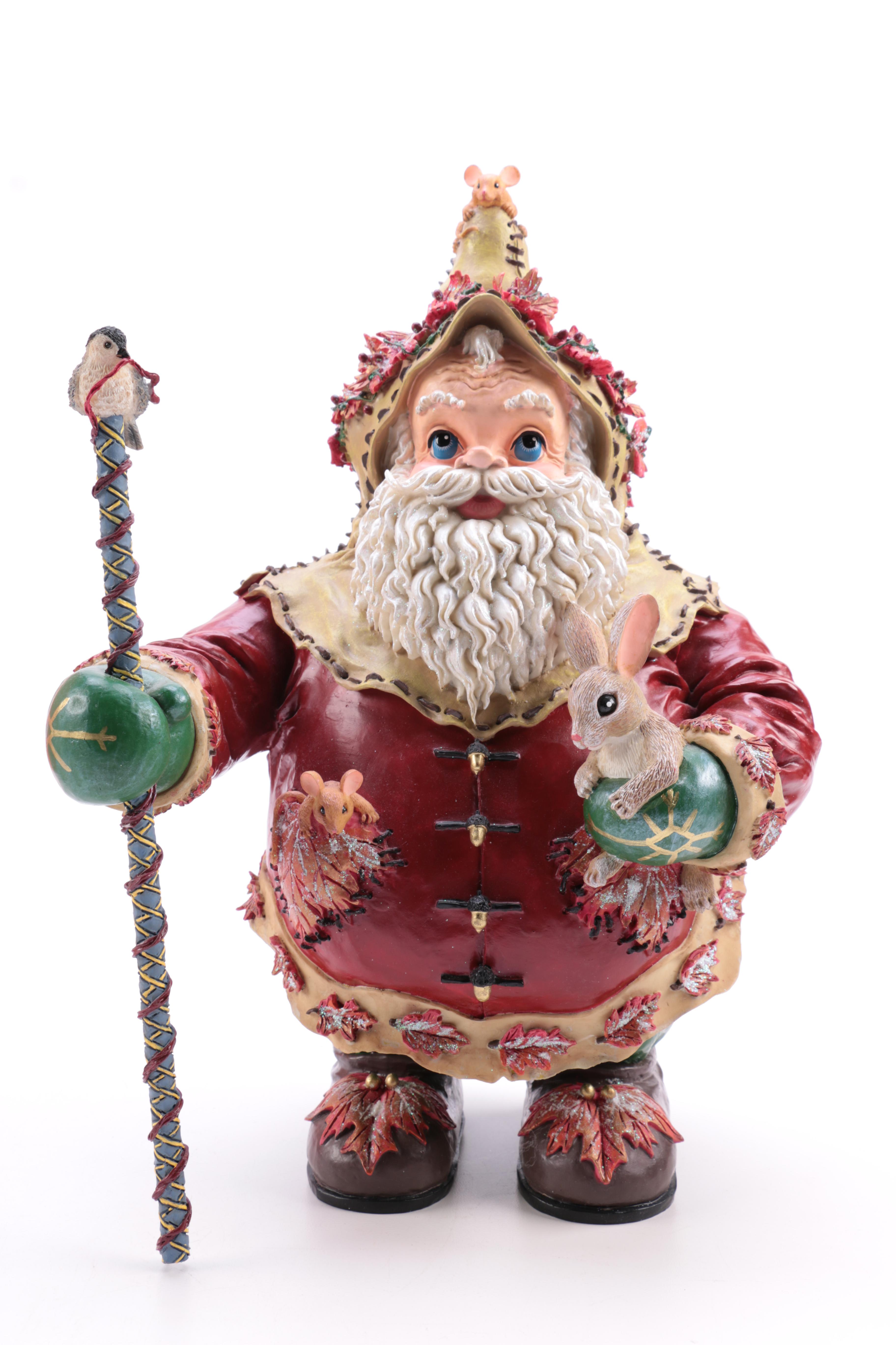 Limited Edition Christopher Radko "Frosty Leaf Santa" Figurine