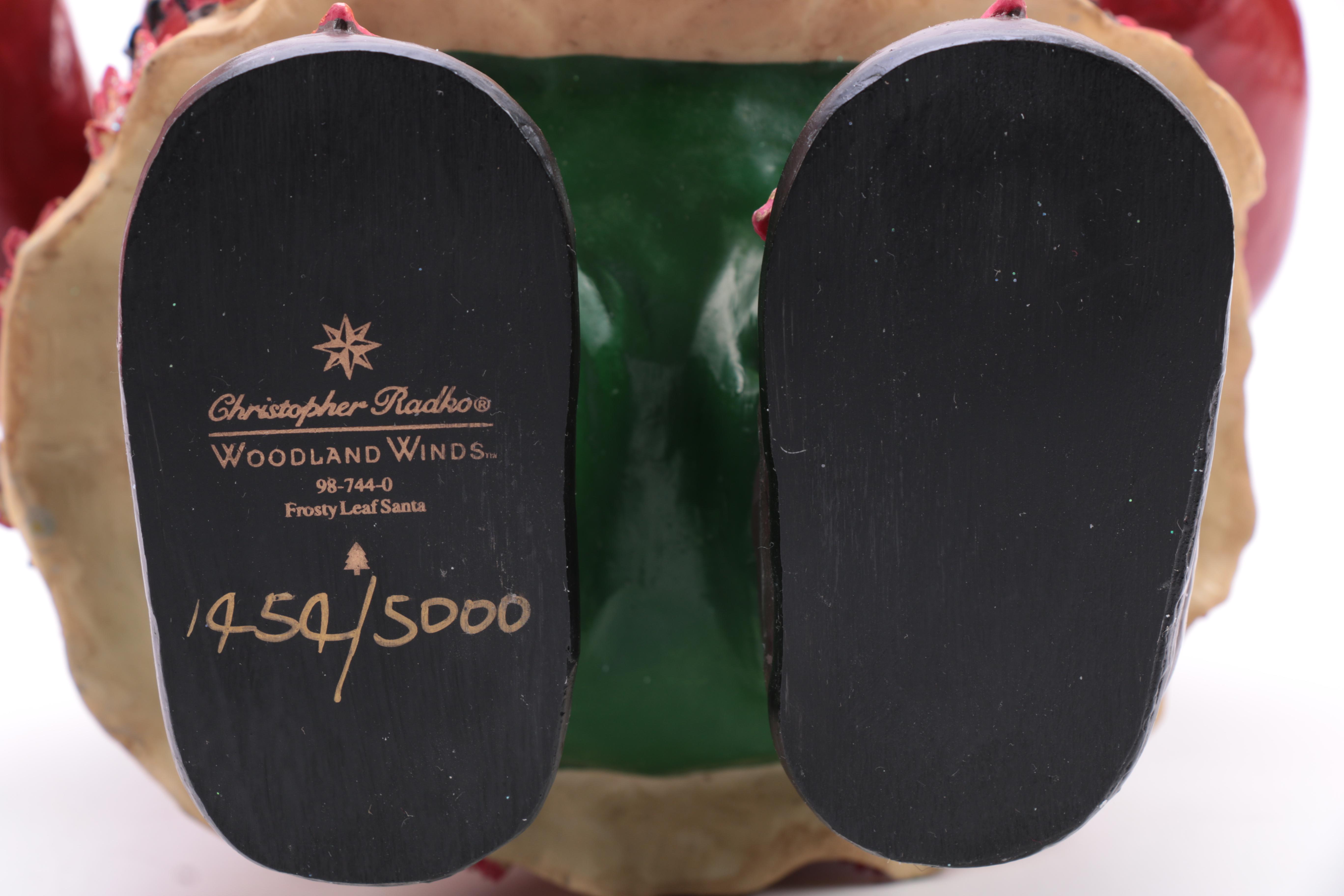 Limited Edition Christopher Radko "Frosty Leaf Santa" Figurine