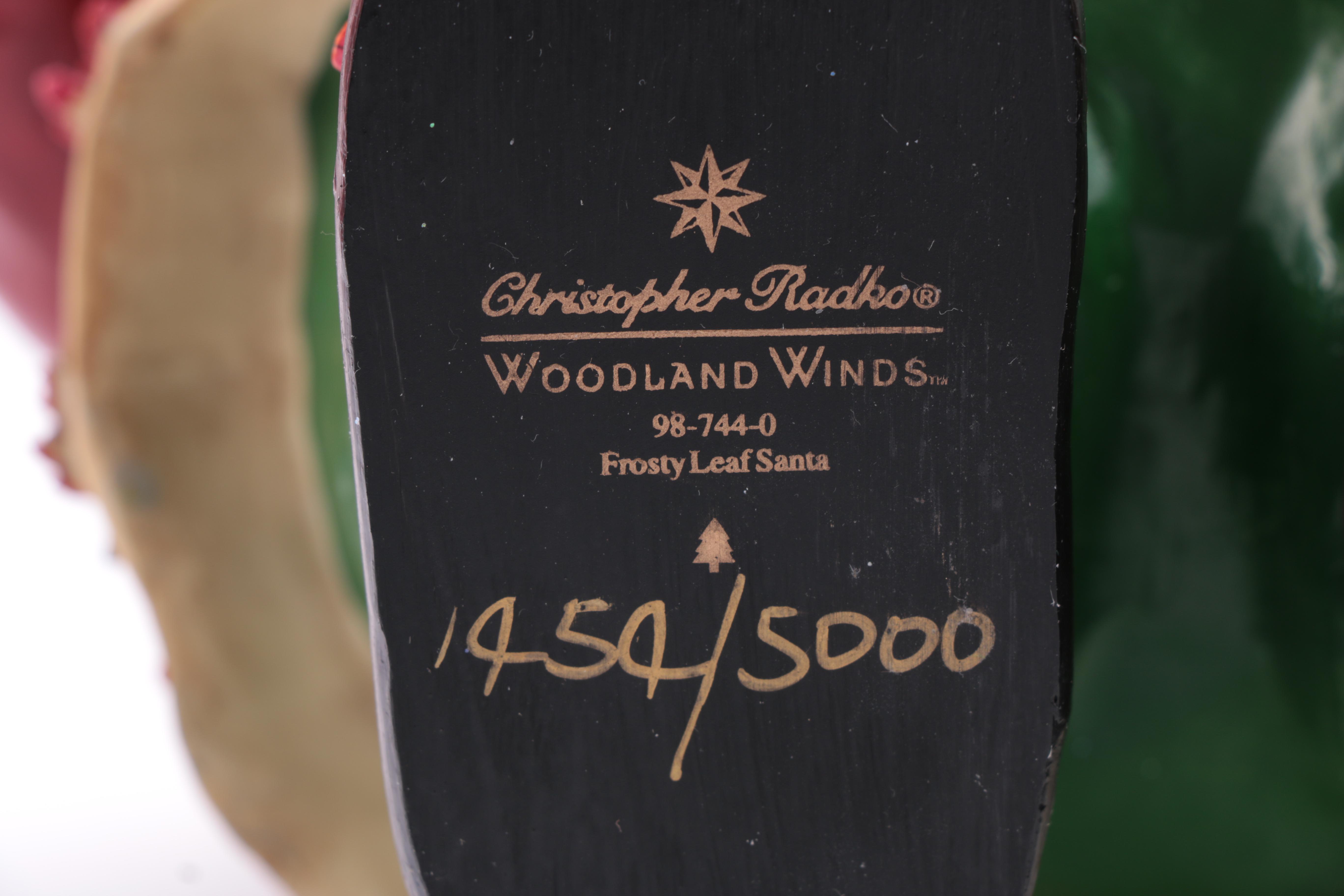 Limited Edition Christopher Radko "Frosty Leaf Santa" Figurine