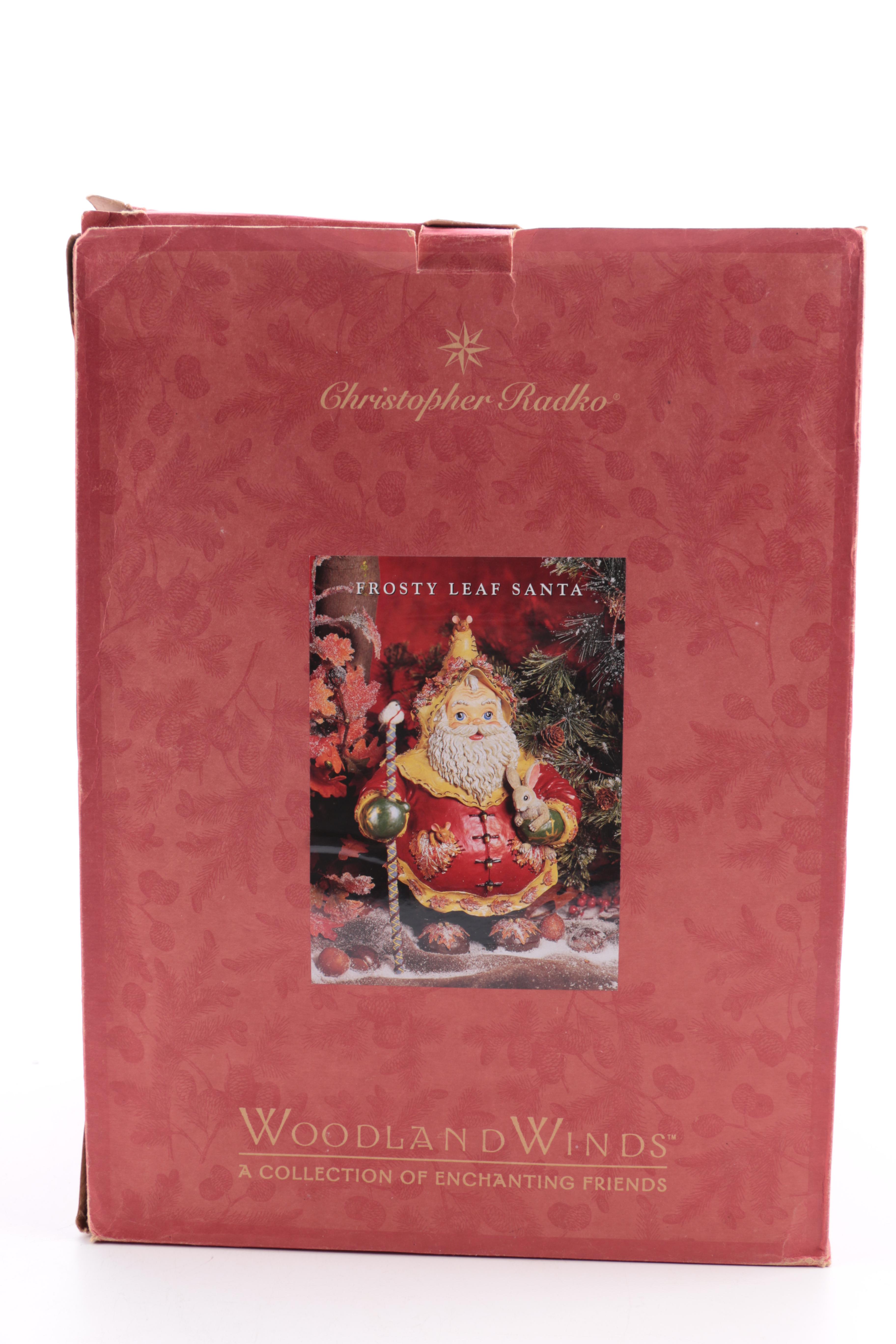Limited Edition Christopher Radko "Frosty Leaf Santa" Figurine