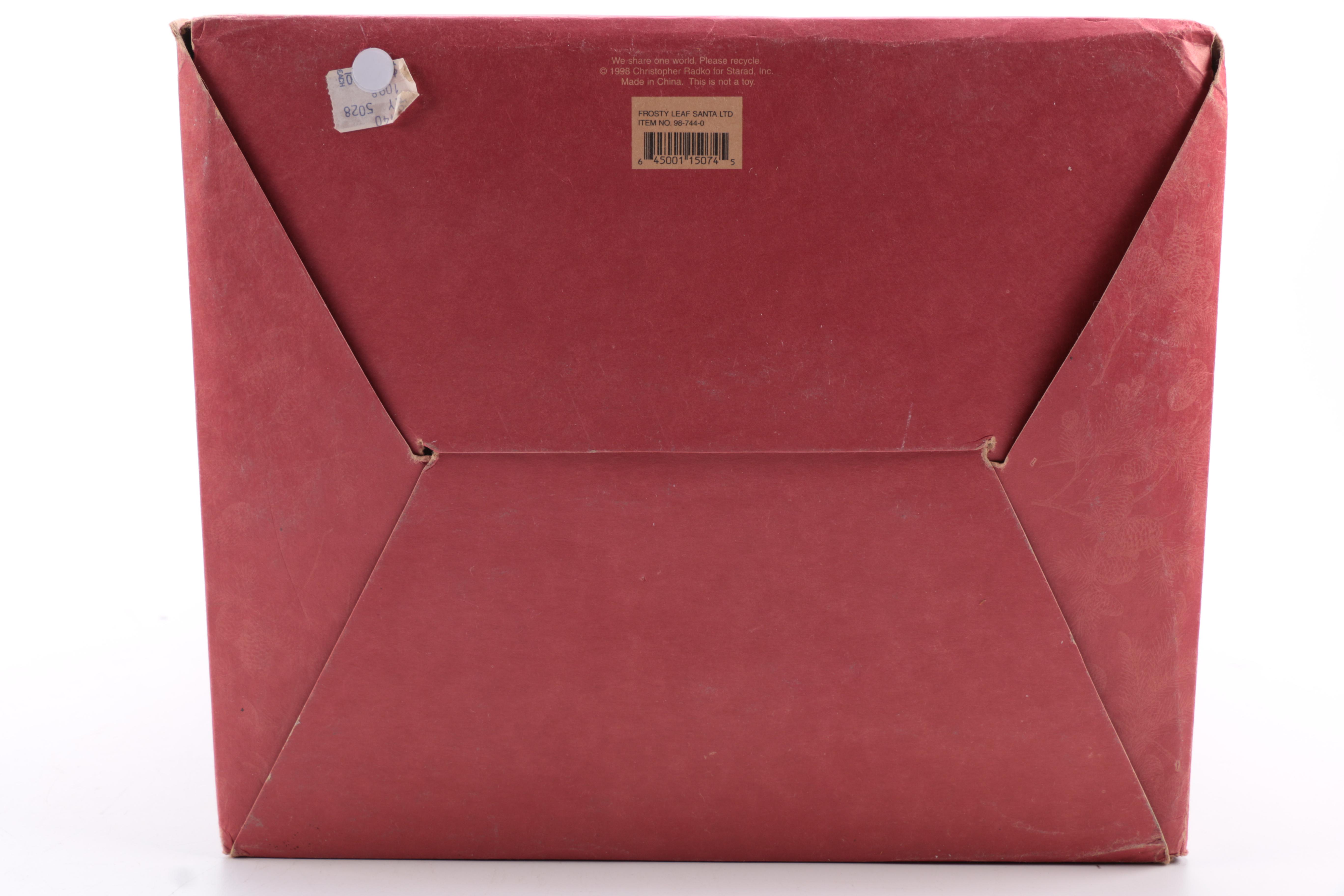 Limited Edition Christopher Radko "Frosty Leaf Santa" Figurine