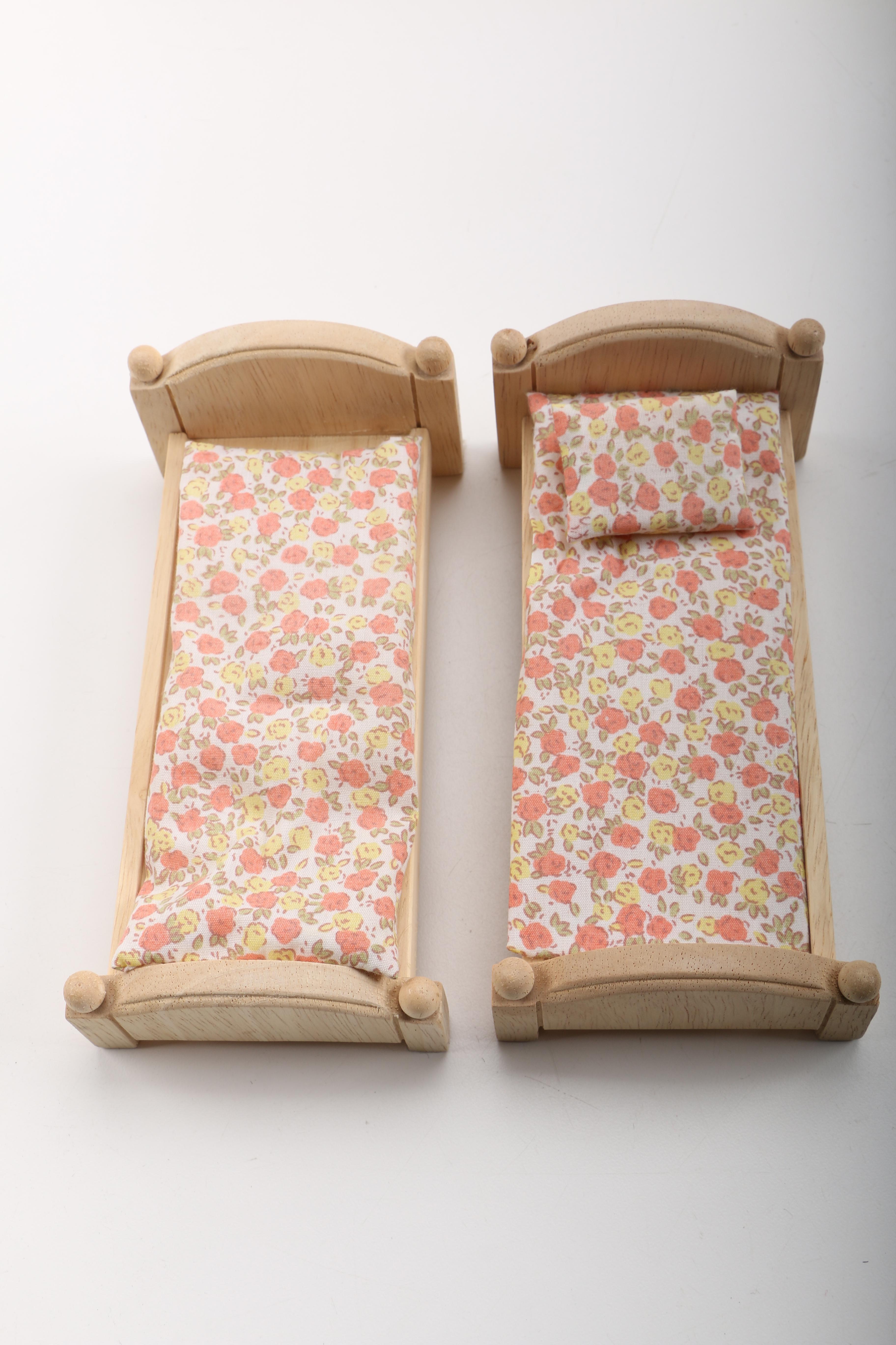 Wooden Dolls and Dollhouse Furniture