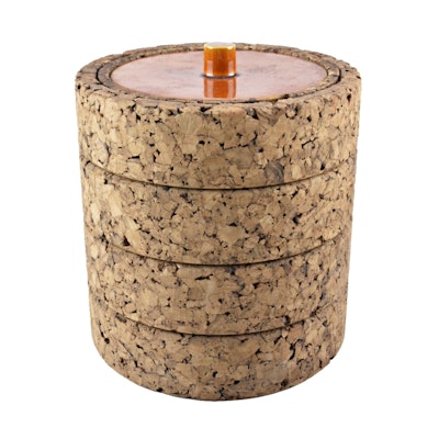 Vintage Mid-Century Cork Ice Bucket Vintage Mid-Century Cork Ice Bucket