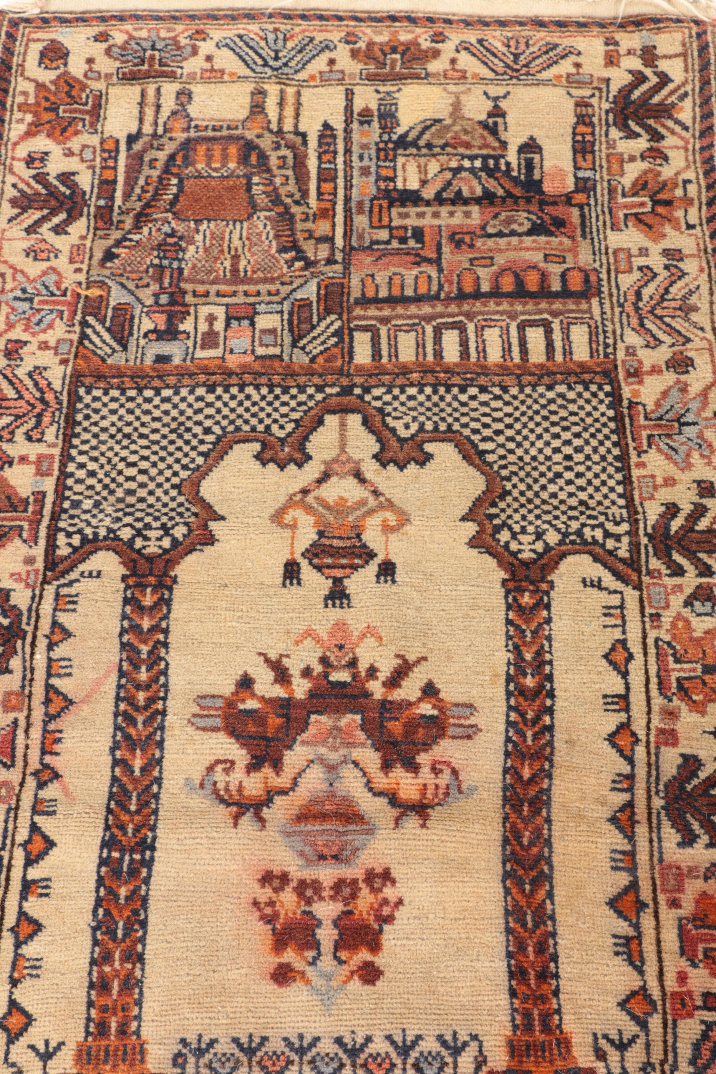 Hand-Knotted Ladik Anatolian Prayer Rug
