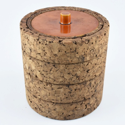 Vintage Mid-Century Cork Ice Bucket