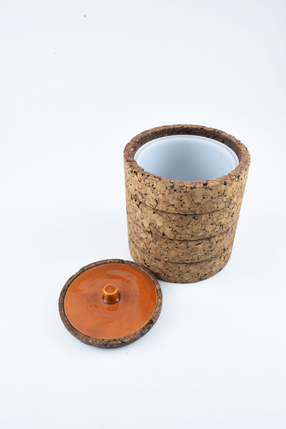 Vintage Mid-Century Cork Ice Bucket