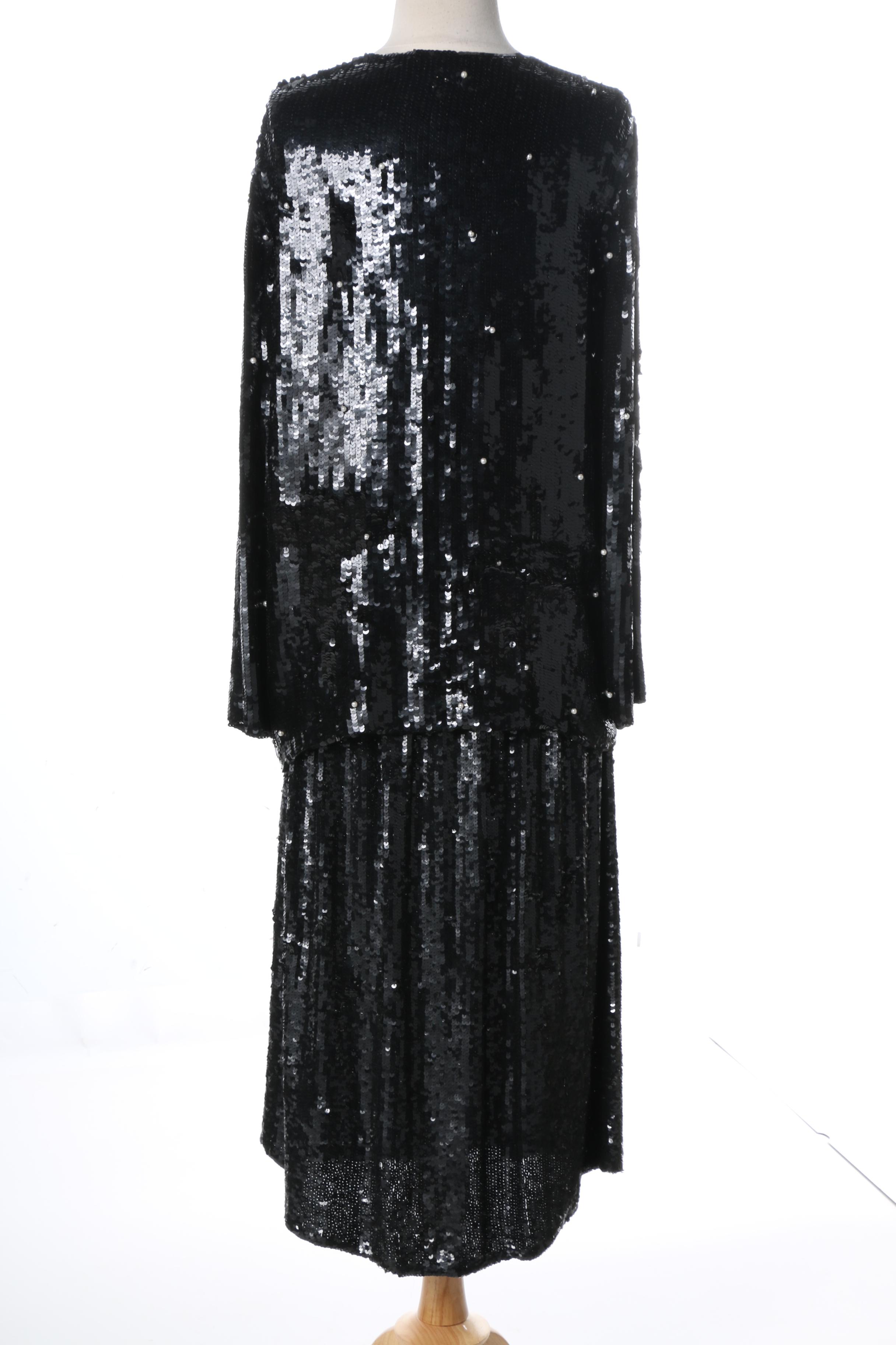 Women's Sequined Skirt and Jacket from Oleg Cassini