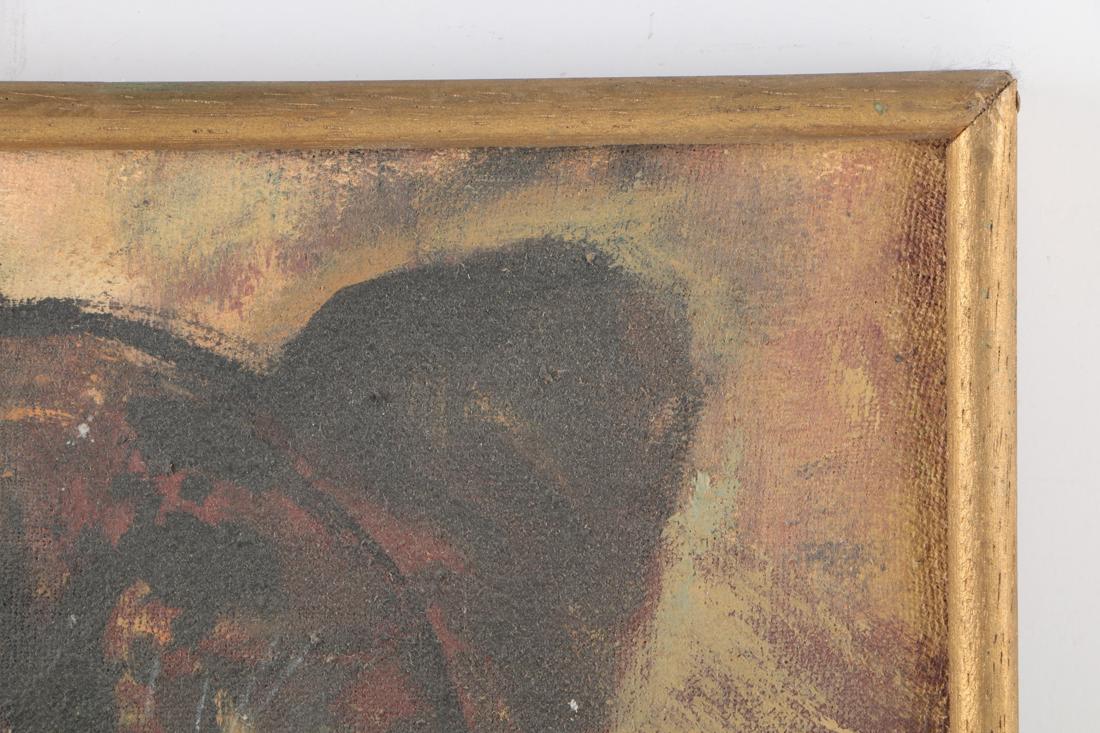 Oil Painting on Canvas of a Lion Cub