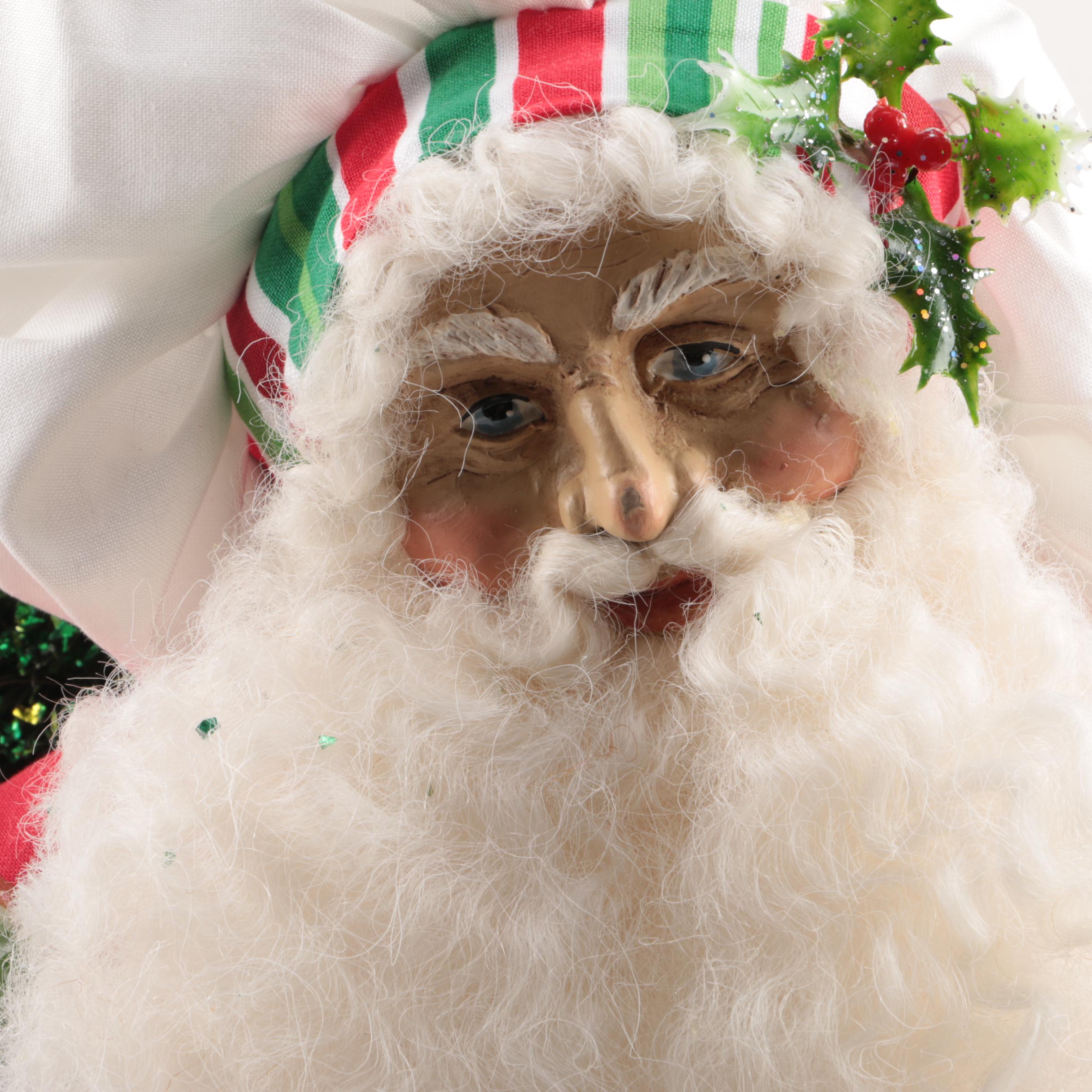 Lynn Haney "Christmas Pastries" Santa Claus Soft Sculpture