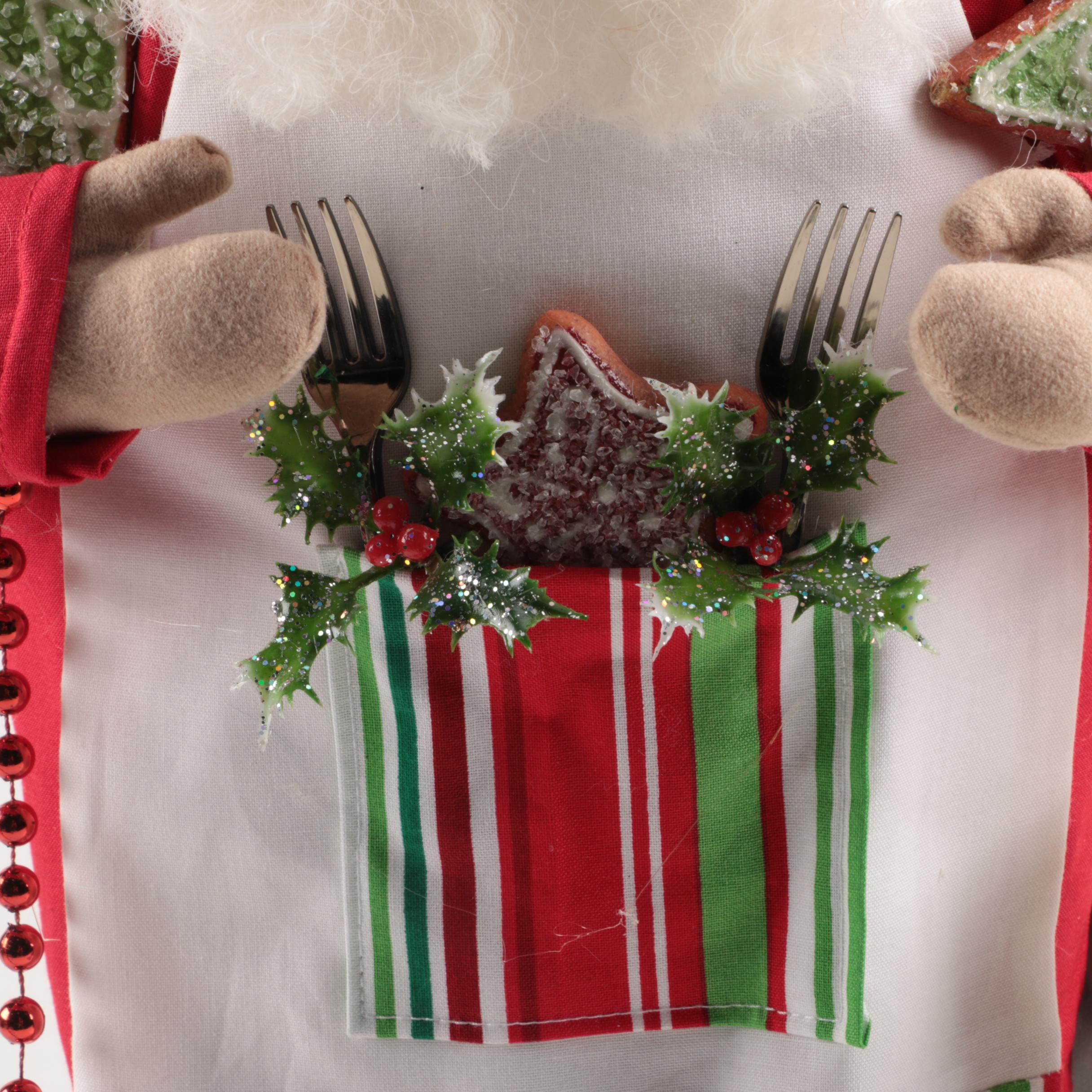 Lynn Haney "Christmas Pastries" Santa Claus Soft Sculpture