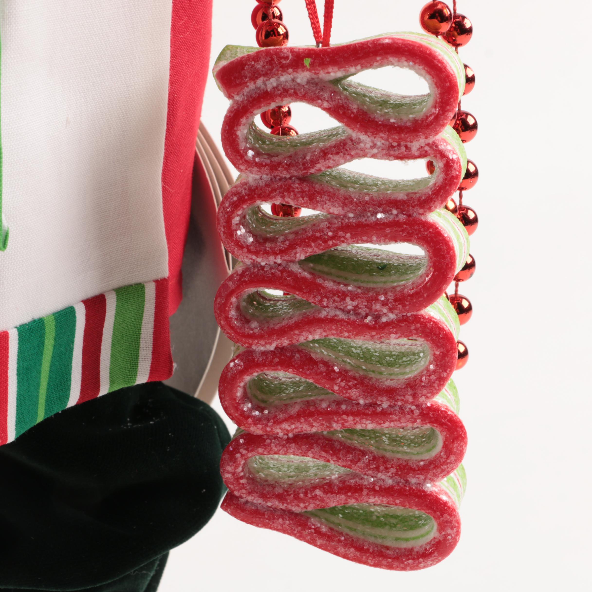 Lynn Haney "Christmas Pastries" Santa Claus Soft Sculpture