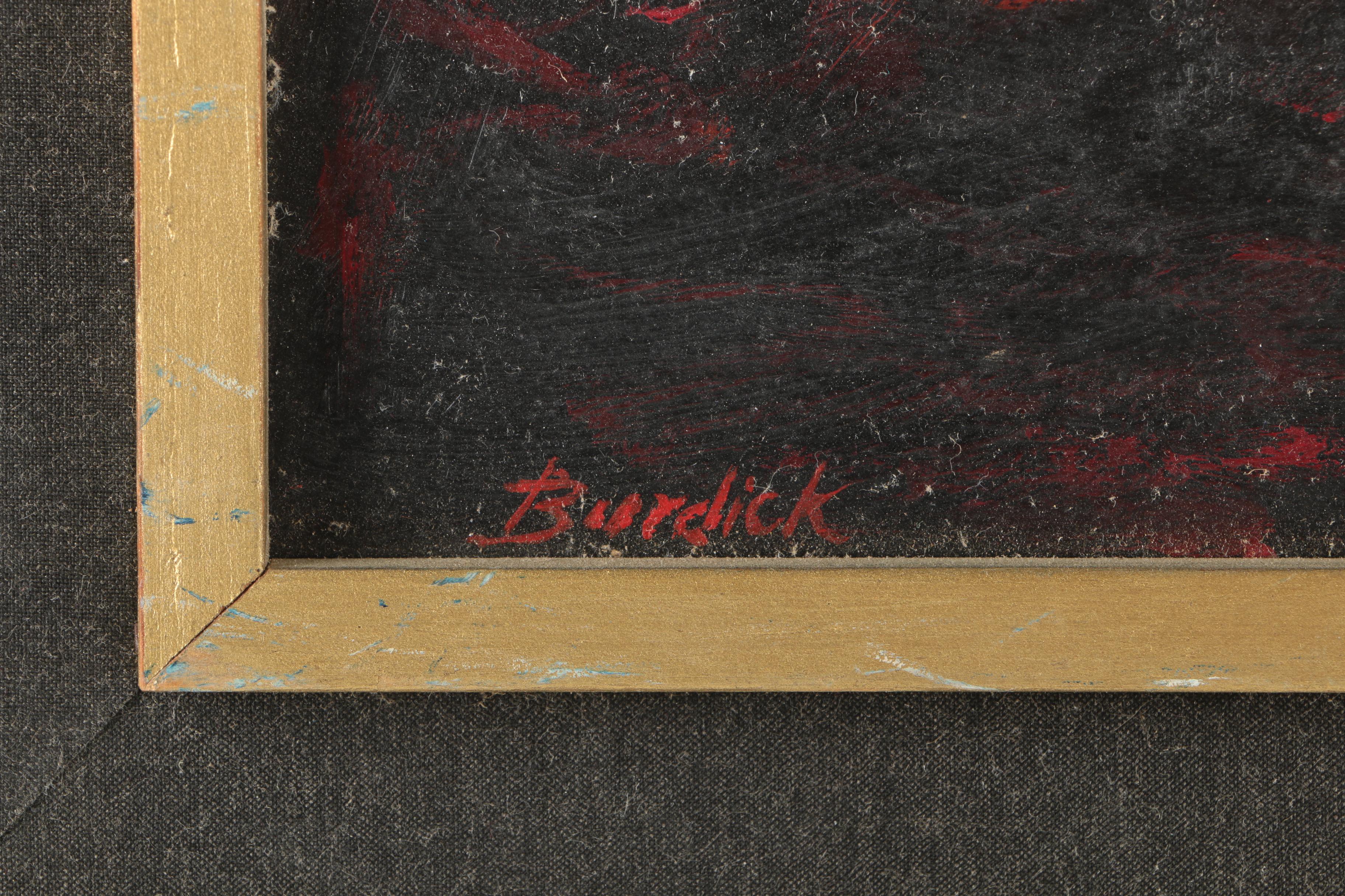 Charles Burdick Oil Painting on Academy Board of Horses