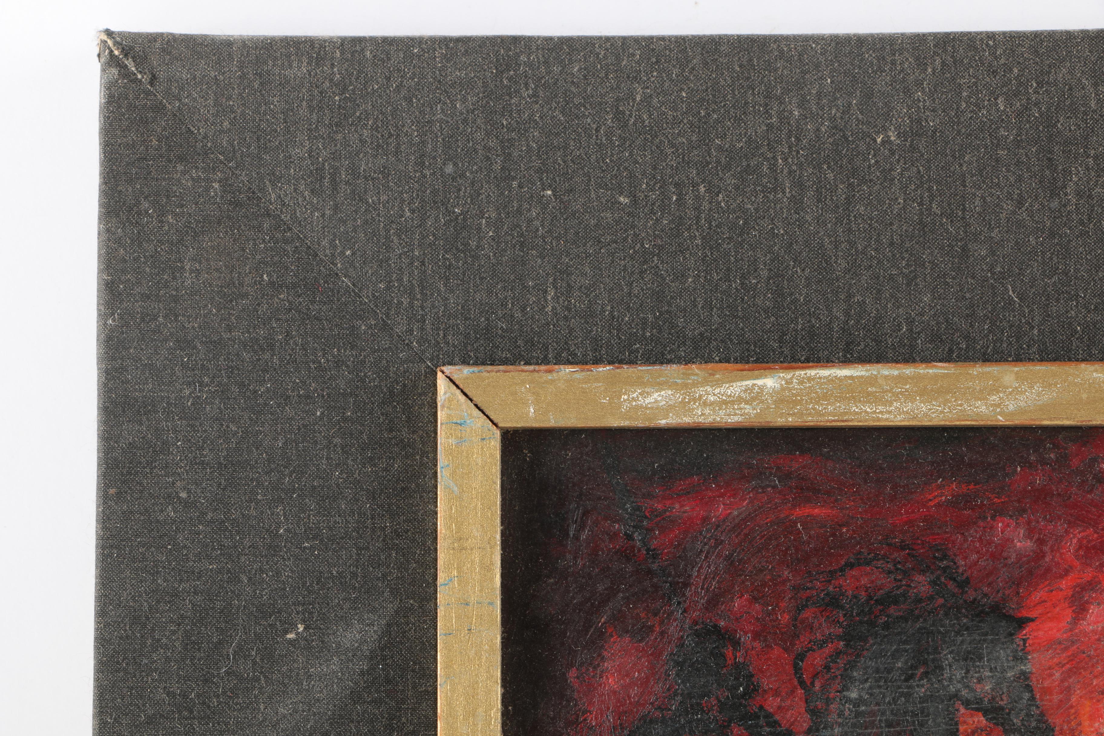 Charles Burdick Oil Painting on Academy Board of Horses