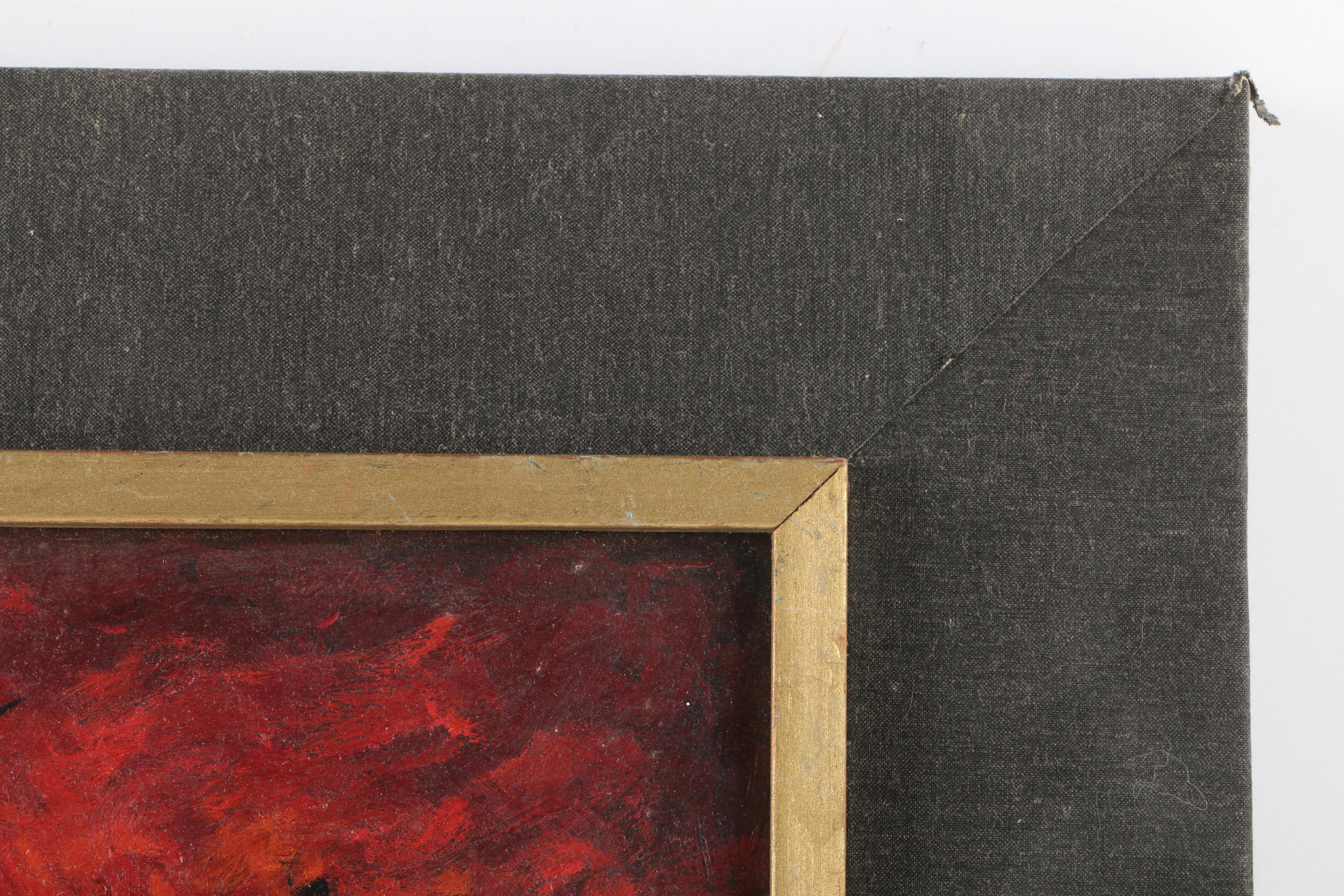 Charles Burdick Oil Painting on Academy Board of Horses