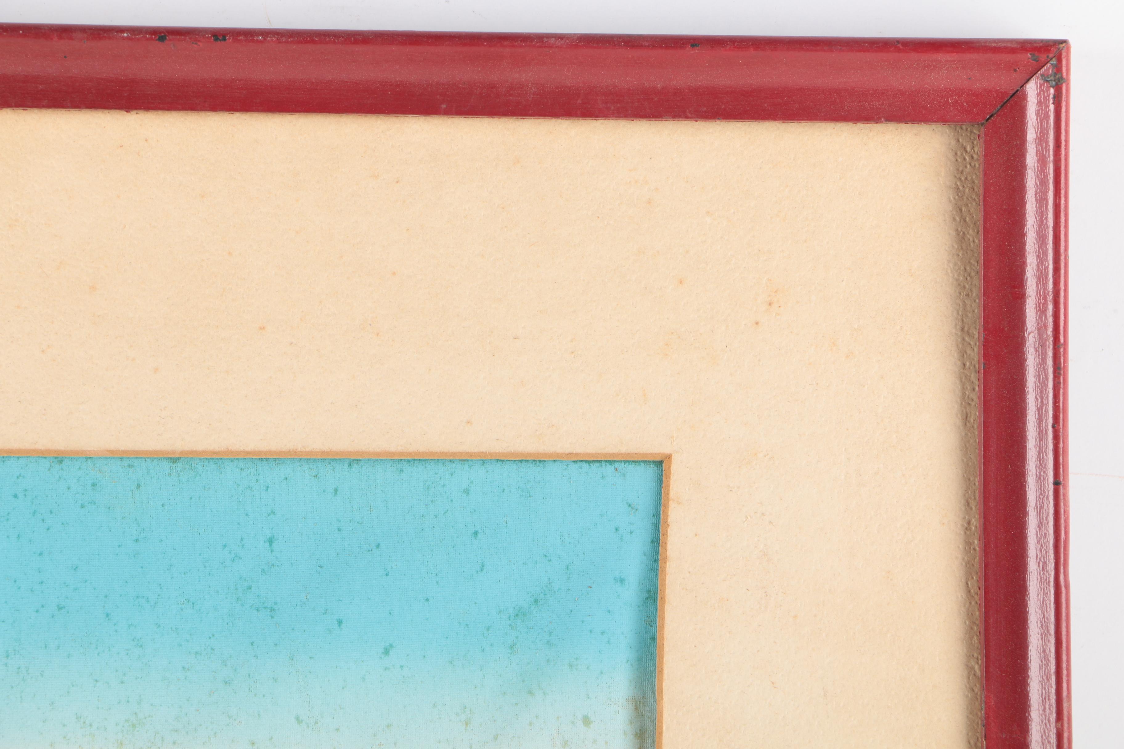 East Asian Style Painting on Silk of Genre Scene