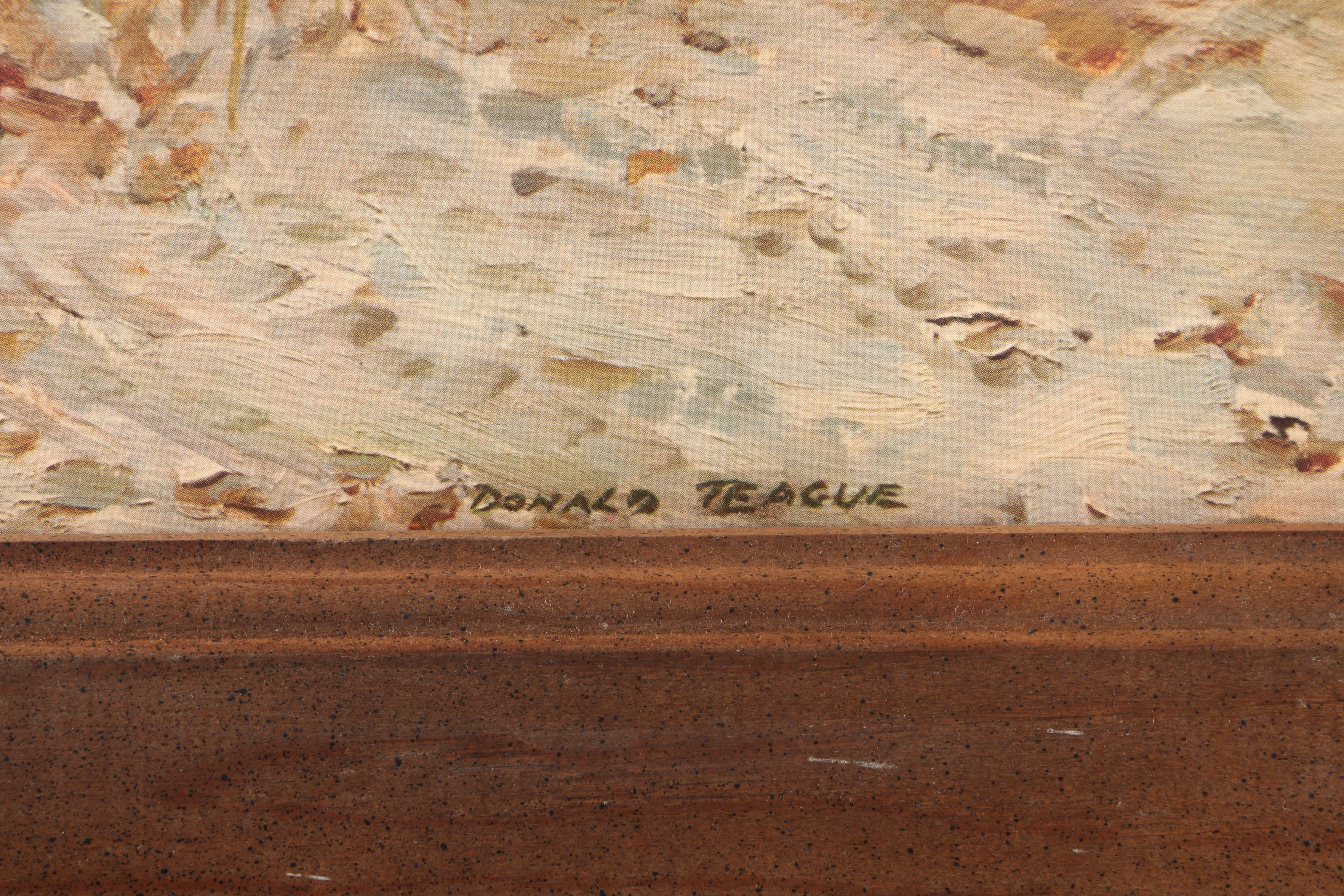 Offset Lithograph After Donald Teague of Men on Horseback