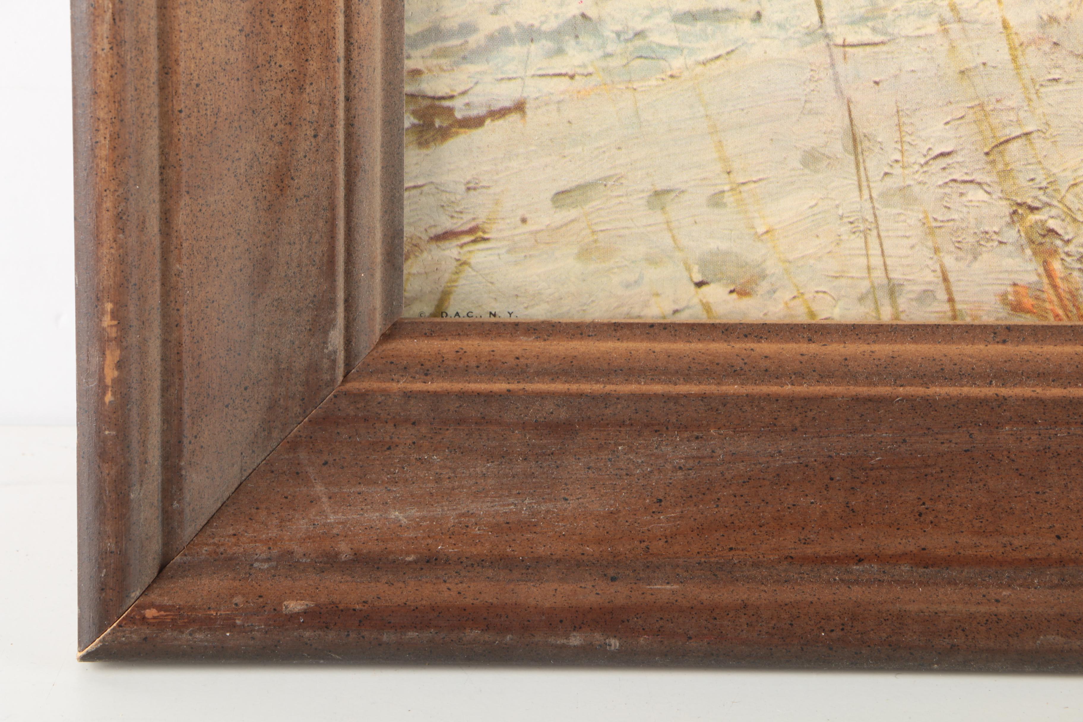 Offset Lithograph After Donald Teague of Men on Horseback