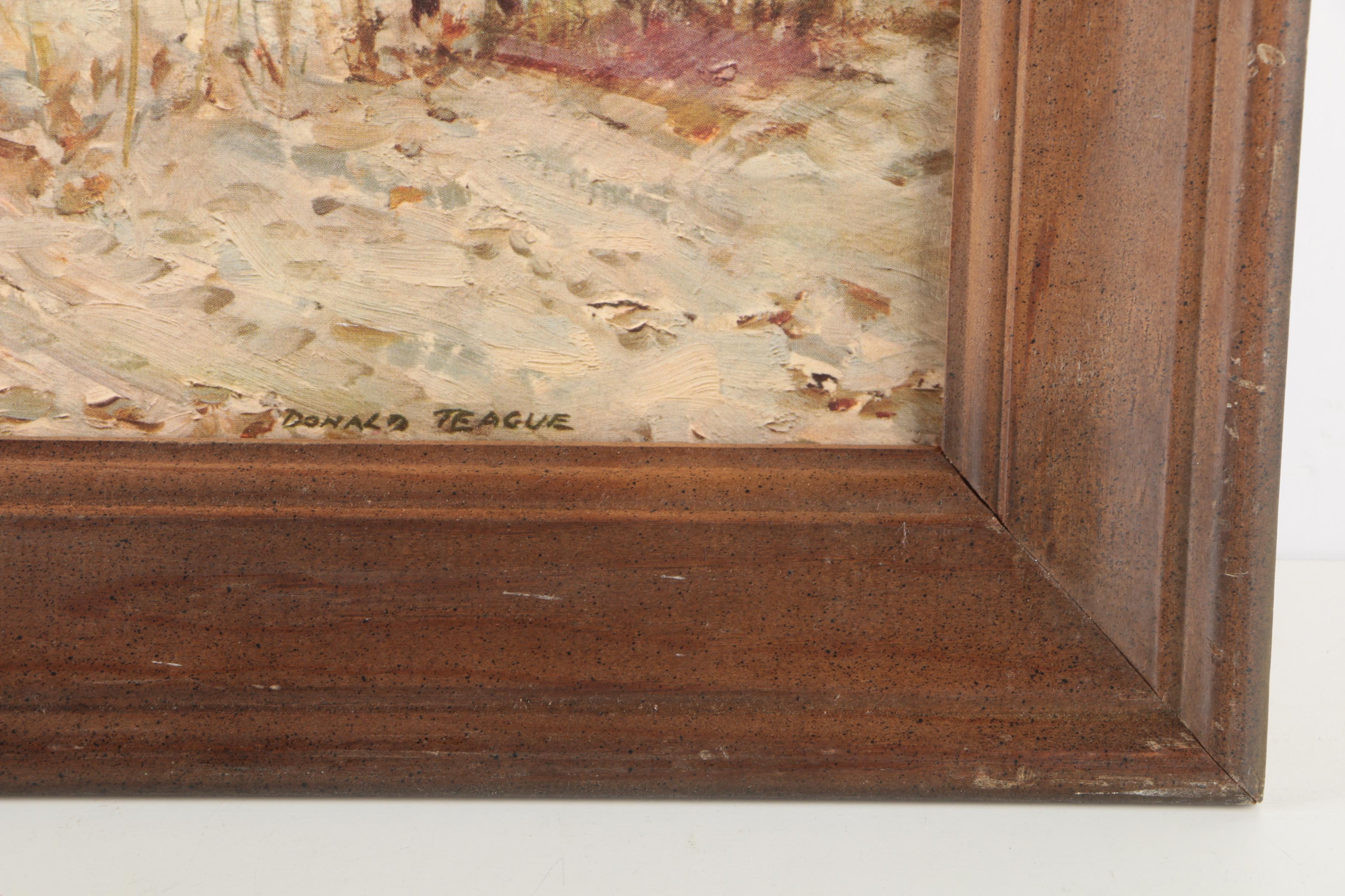 Offset Lithograph After Donald Teague of Men on Horseback