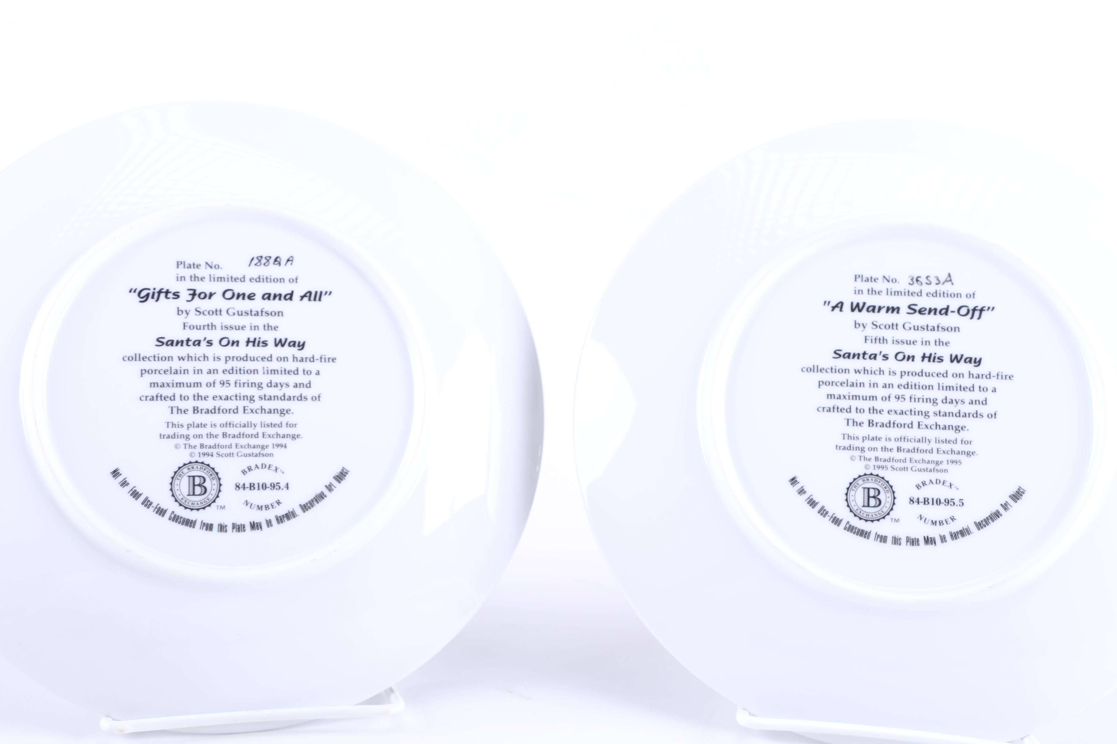 The Bradford Exchange "Santa's On His Way" Decorative Plates