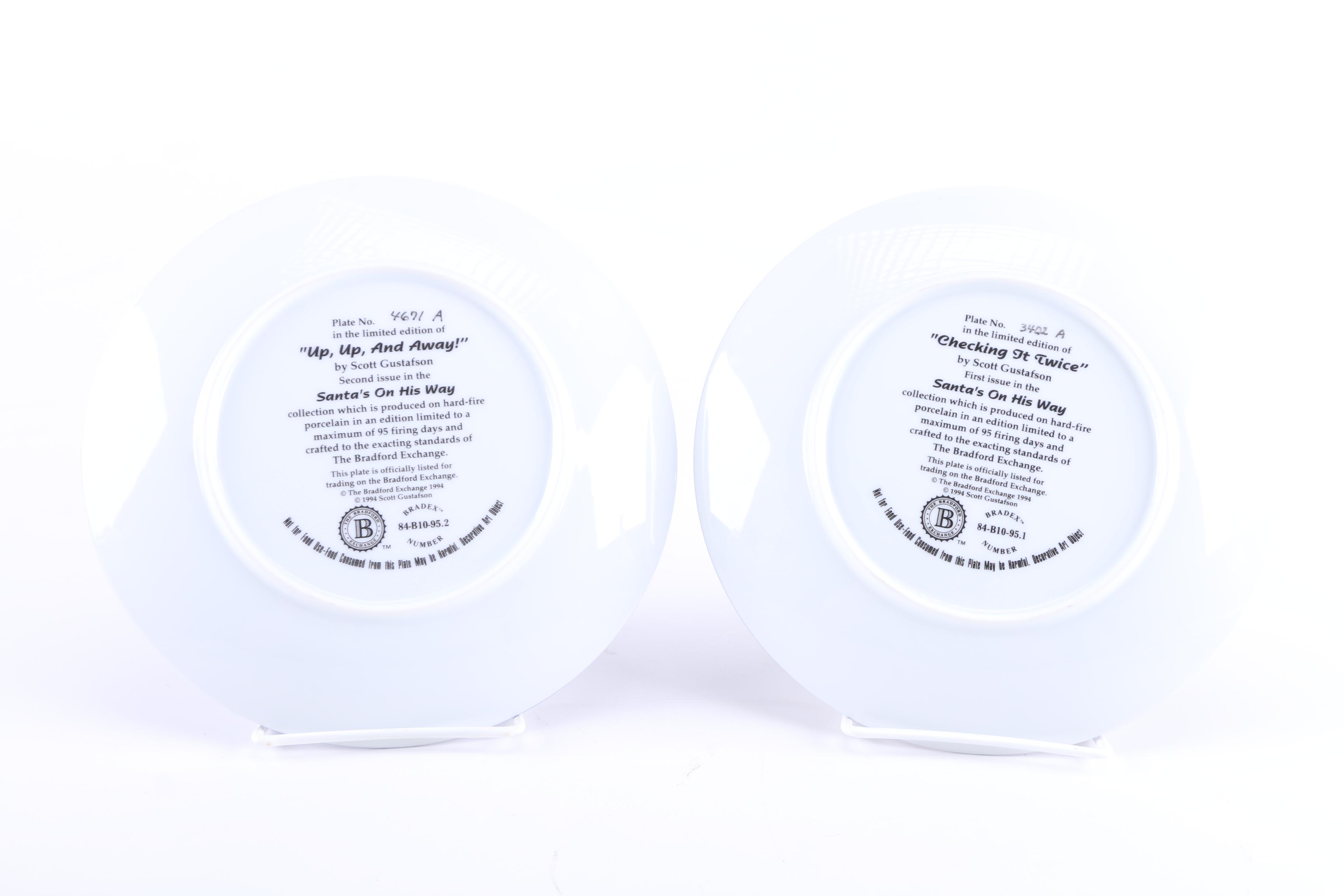 The Bradford Exchange "Santa's On His Way" Decorative Plates