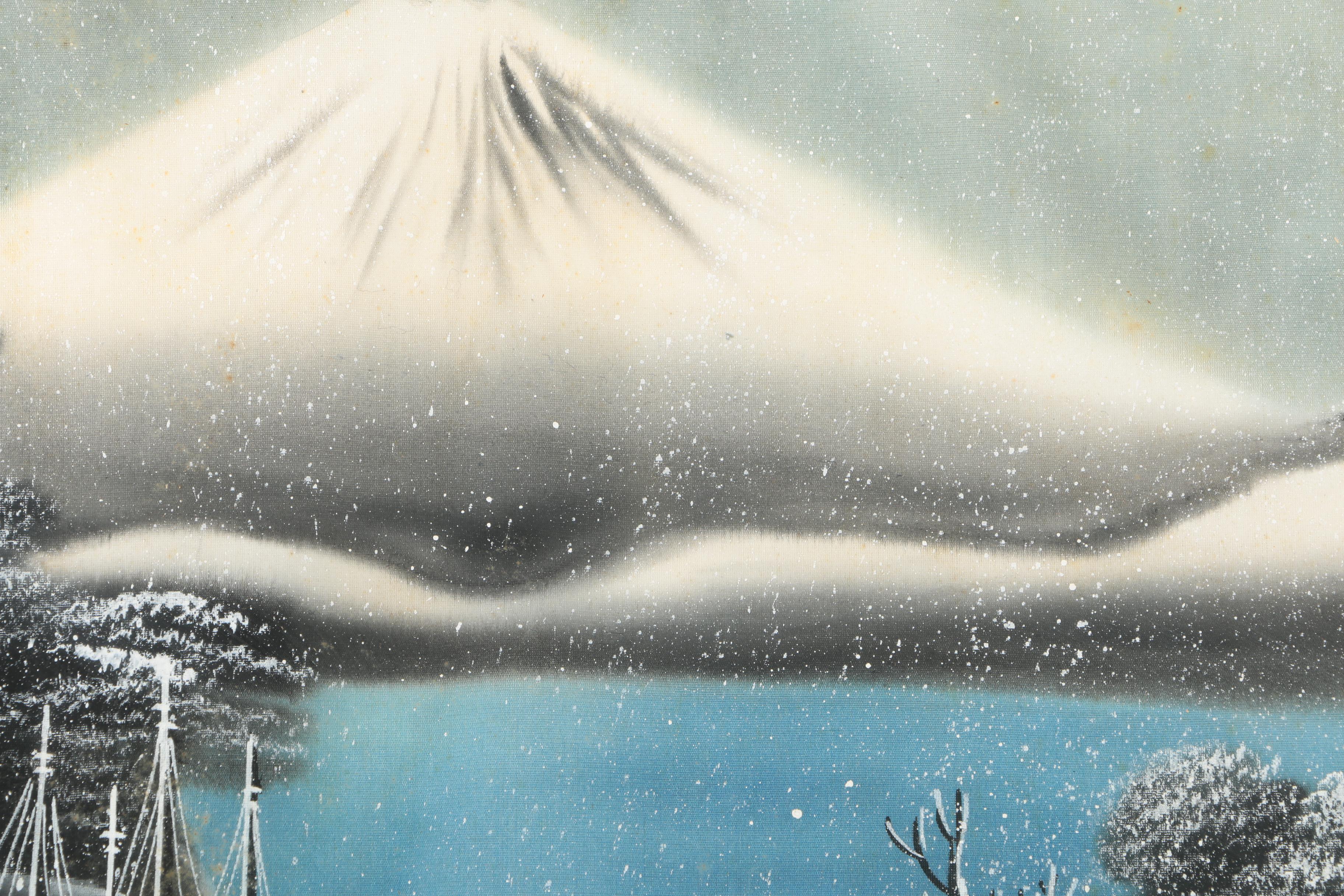 East Asian Style Landscape Painting on Silk