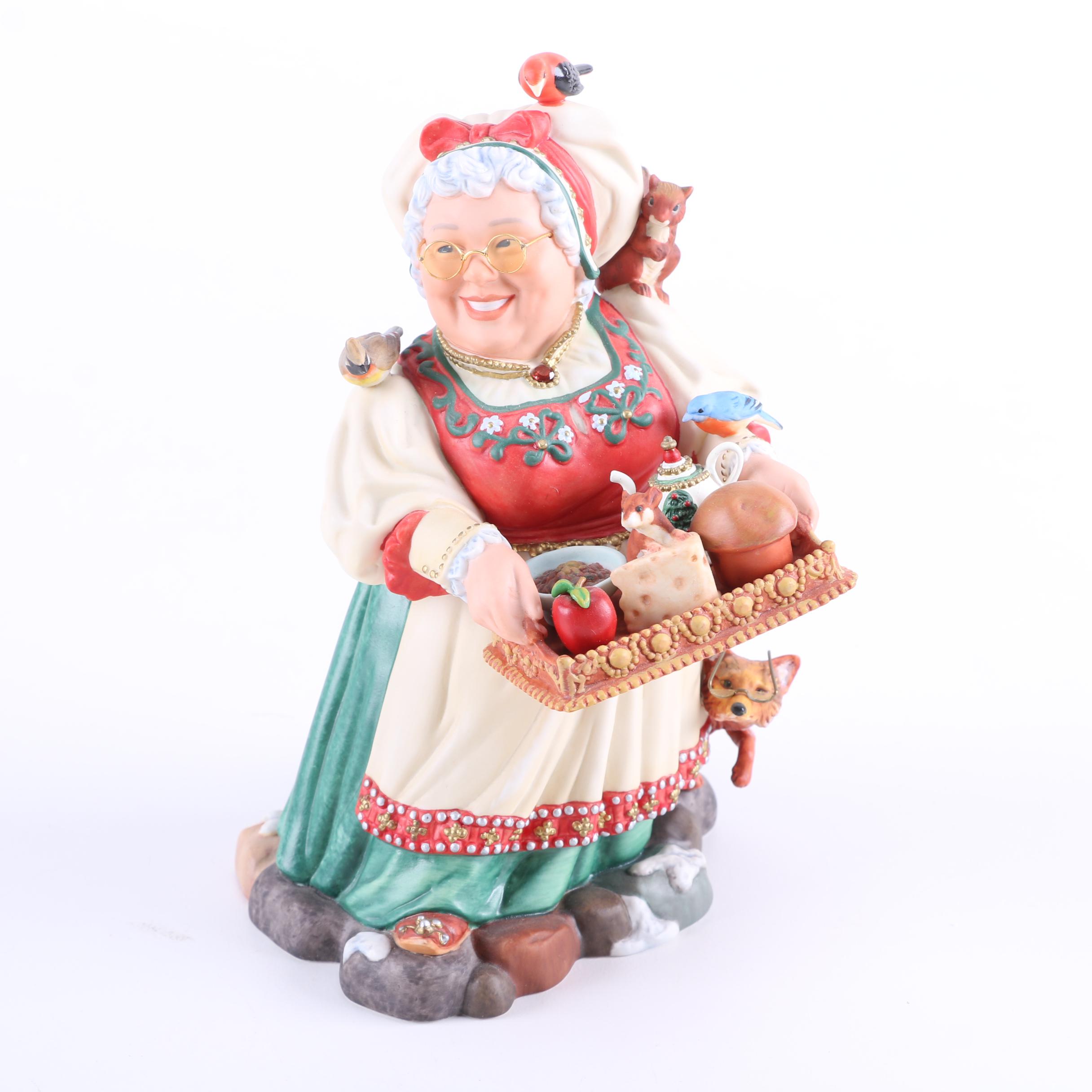 Limited Edition Porcelain The Greenwich Workshop "Mrs. Claus" Figurine