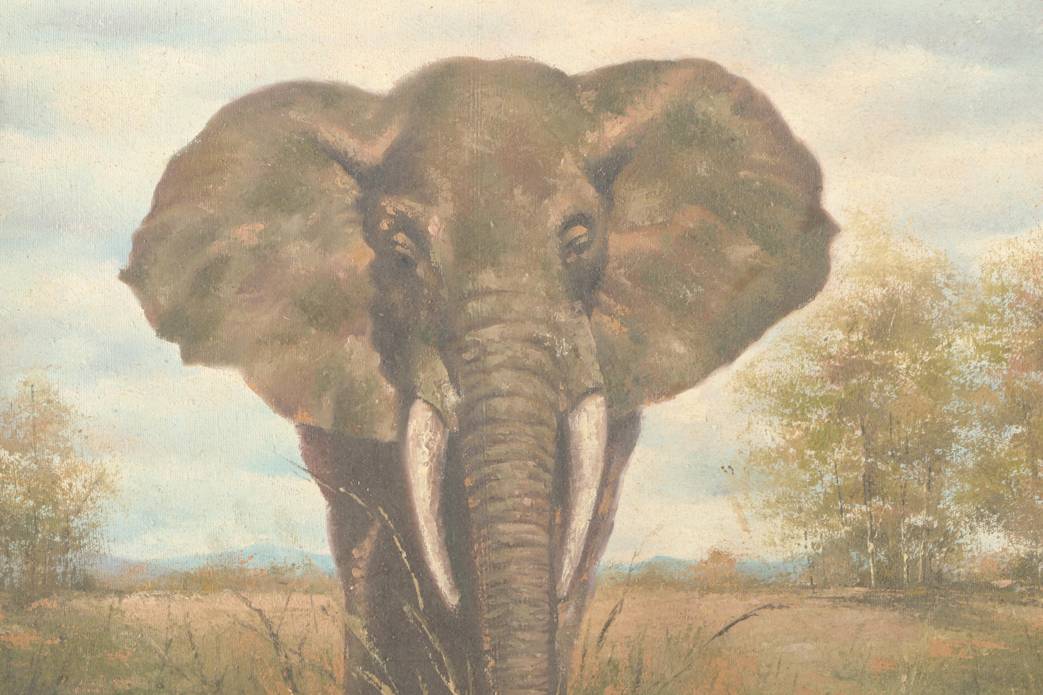 Malee Oil Painting of Elephant