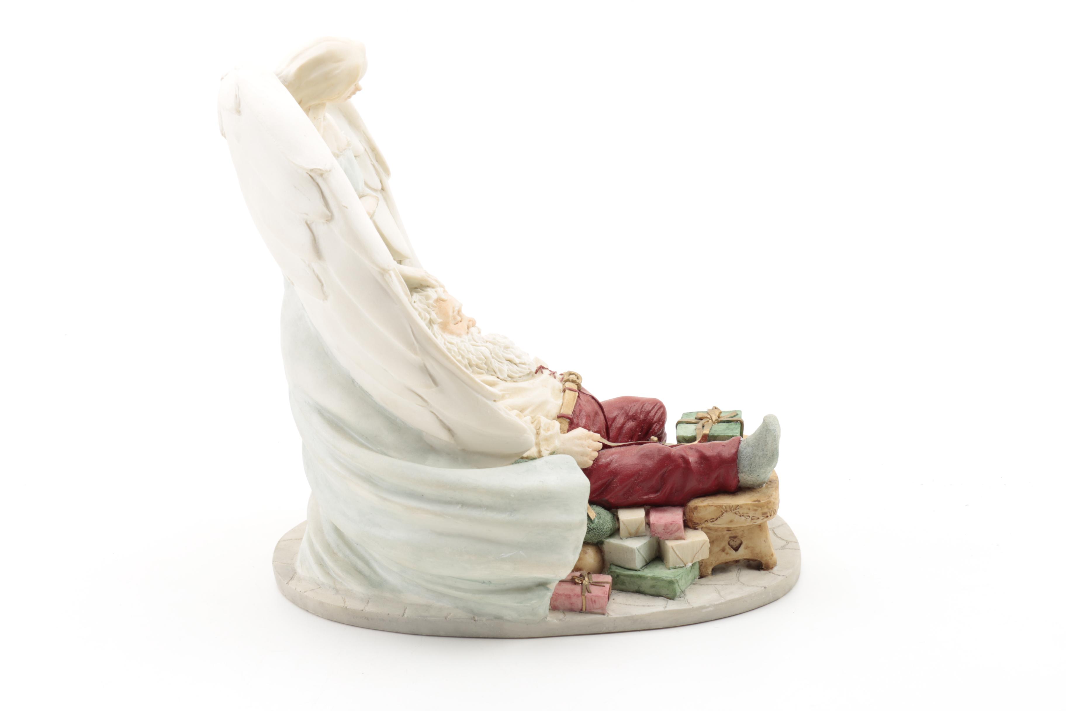 Three Santa Claus Ceramic Figurines