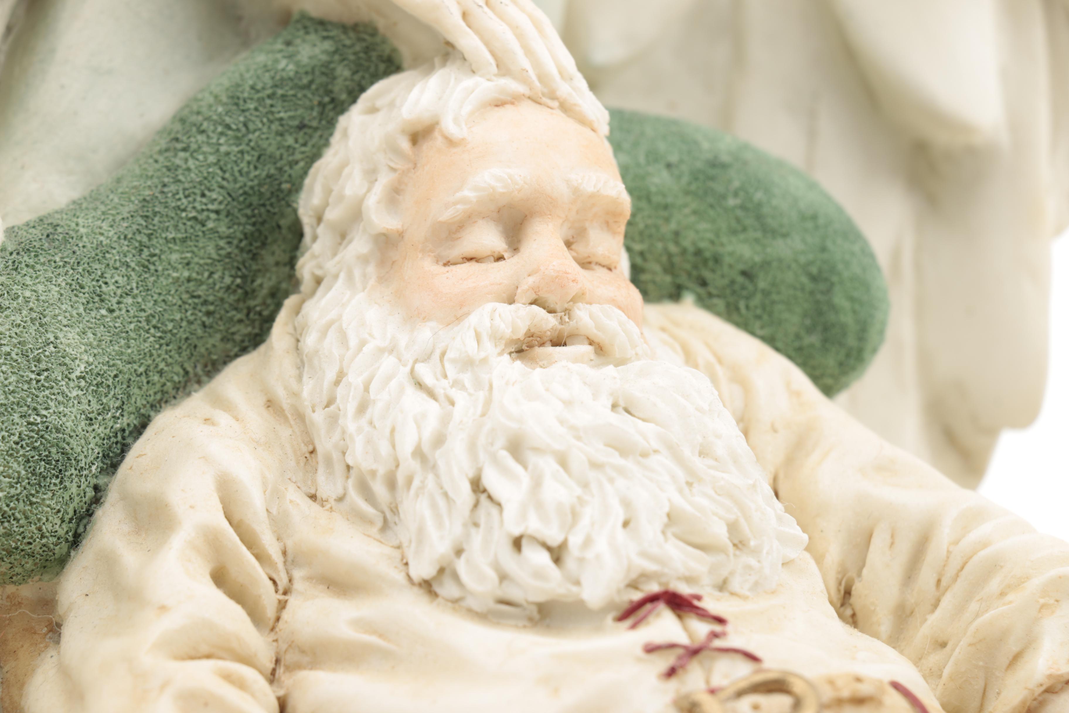 Three Santa Claus Ceramic Figurines