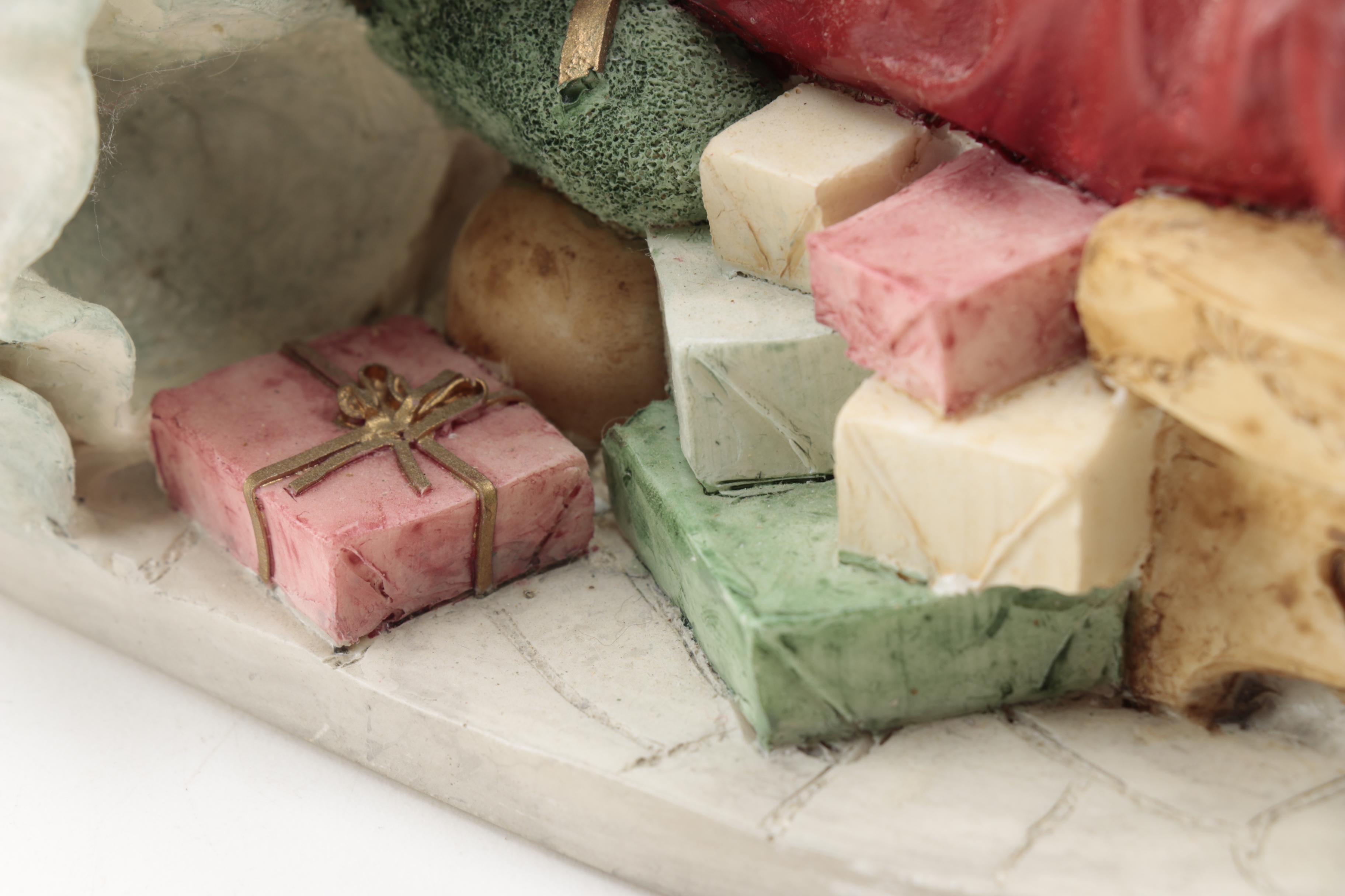 Three Santa Claus Ceramic Figurines